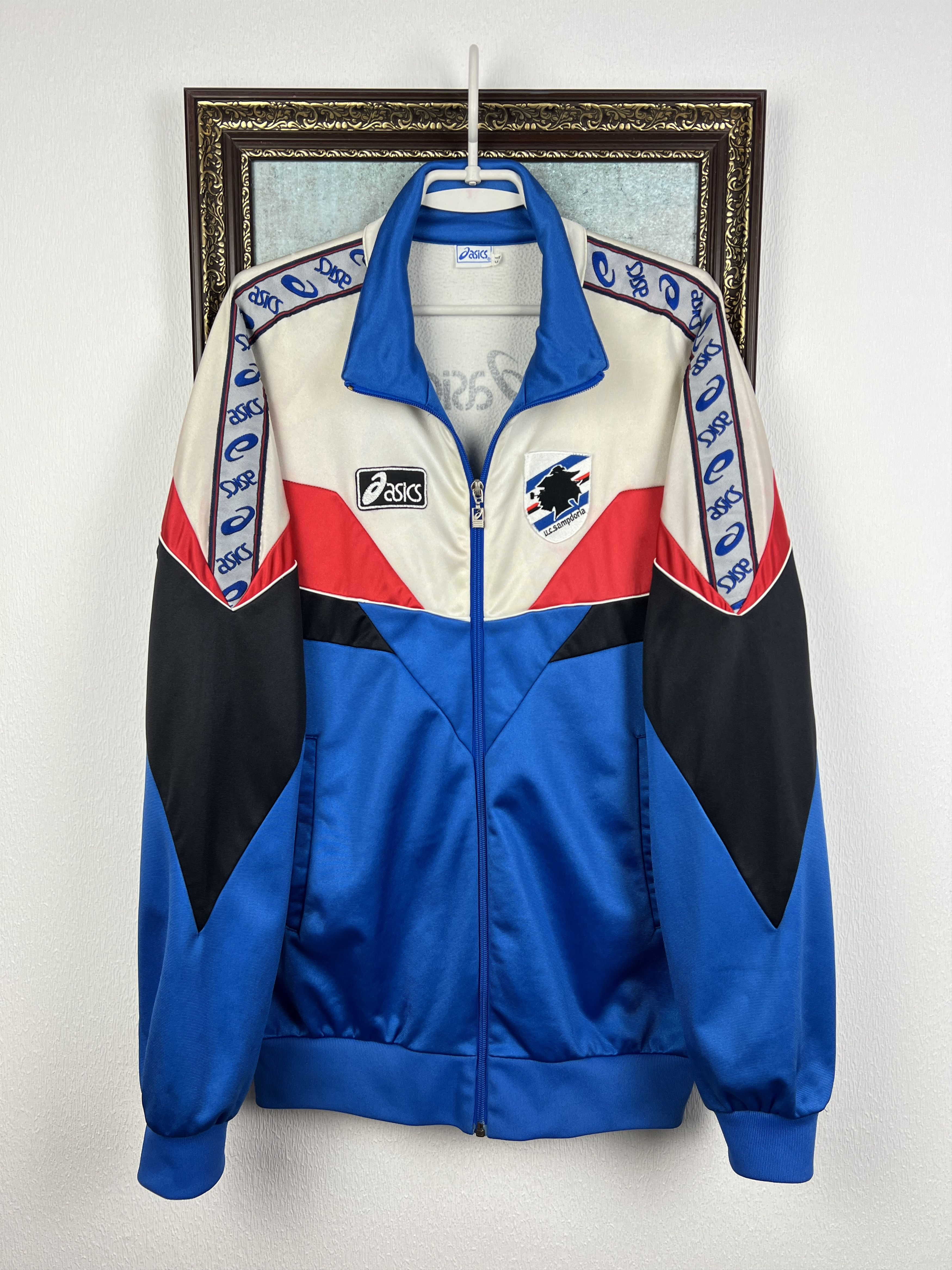 Asics Vintage Sampdoria Football Jacket Soccer Maglia Track Top Size US XL / EU 56 / 4 - 1 Thumbnail