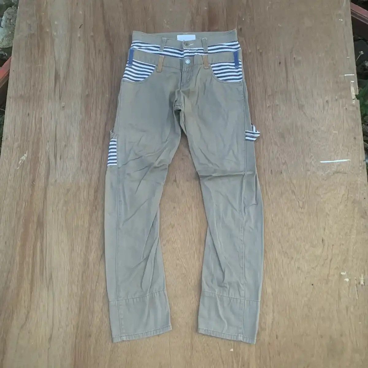 Infinite Archives VINTAGE DOUBLE WAIST TROUSERS NEUTRALINFINITY CARPENTER PANT Size US 29 - 1 Thumbnail
