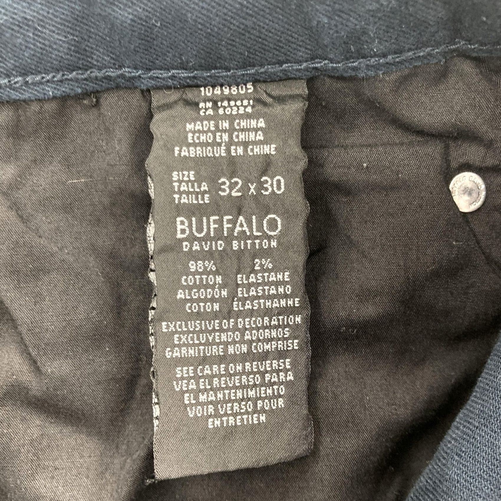 Buffalo David Bitton Buffalo David Bitton Jeans Mens Slim Straight Stretch 32x30 Dark Navy SAM-X Jeans Size US 32 / EU 48 - 5 Thumbnail