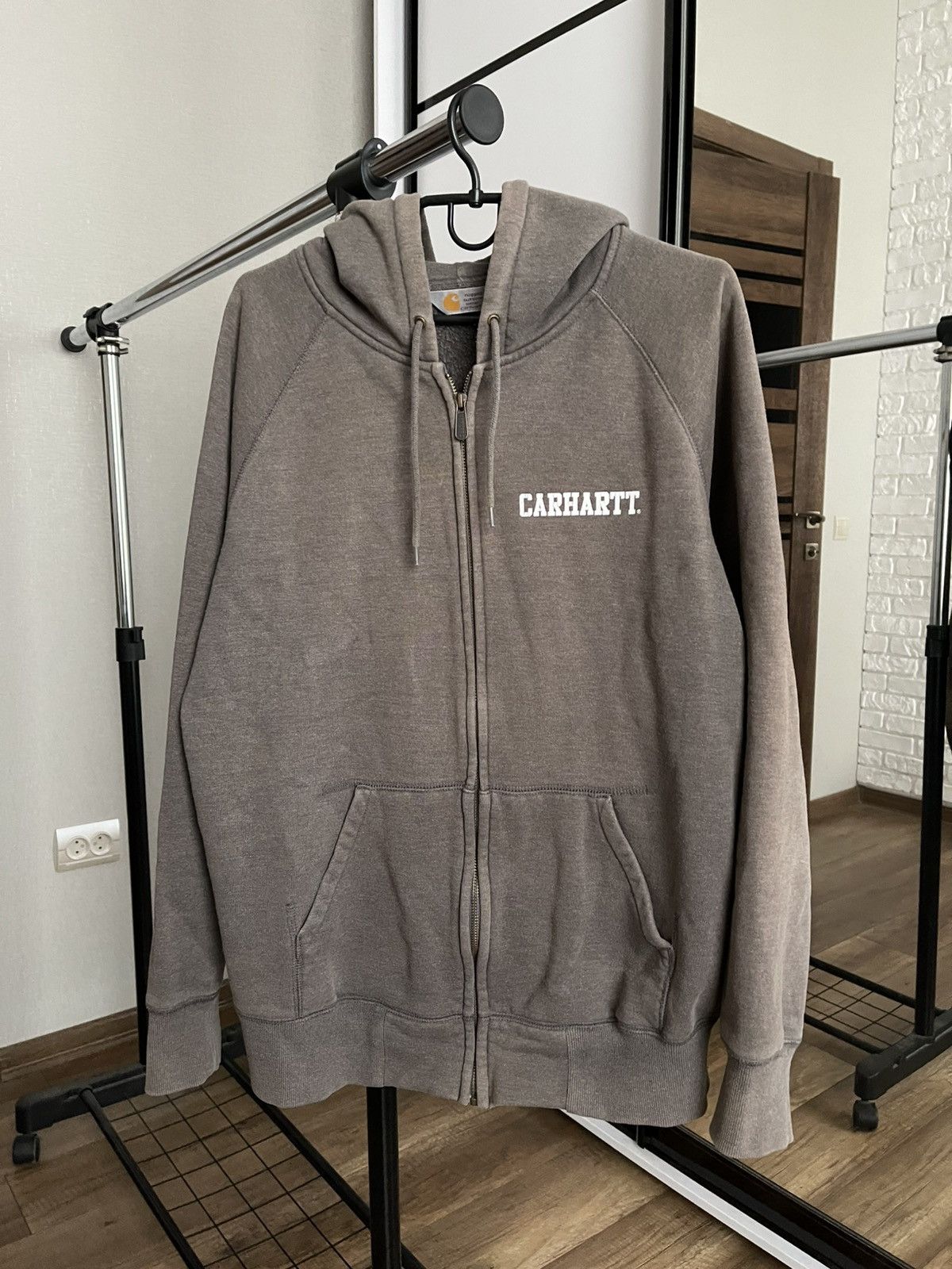 Carhartt Carhartt Faculty Hooded Zip Jacket Vintage Faded Size US L / EU 52-54 / 3 - 1 Thumbnail