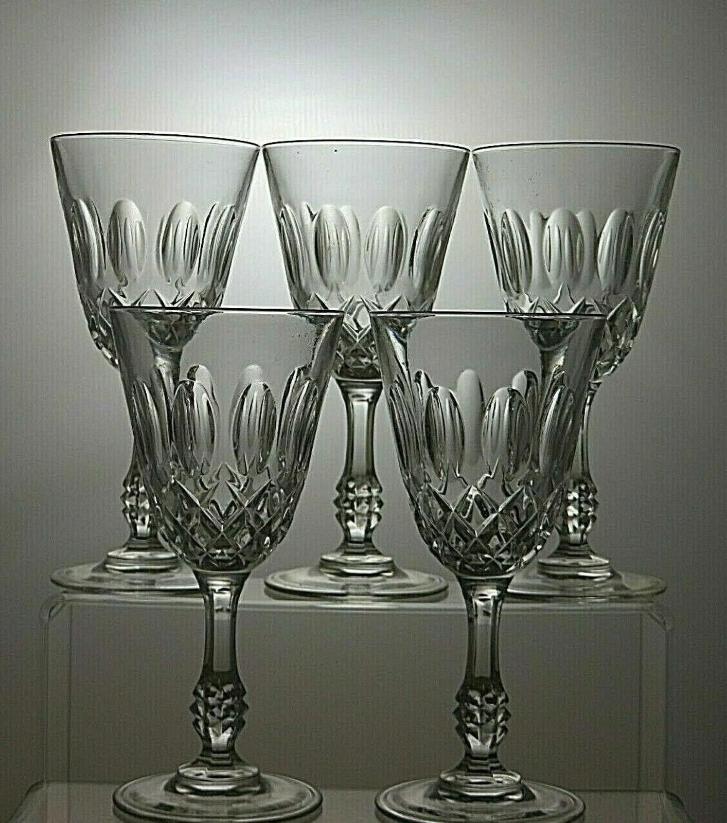 Other 5 x Royal Crystal Rock Linea Medici Cut Claret Wine Glasses Size ONE SIZE - 2 Thumbnail