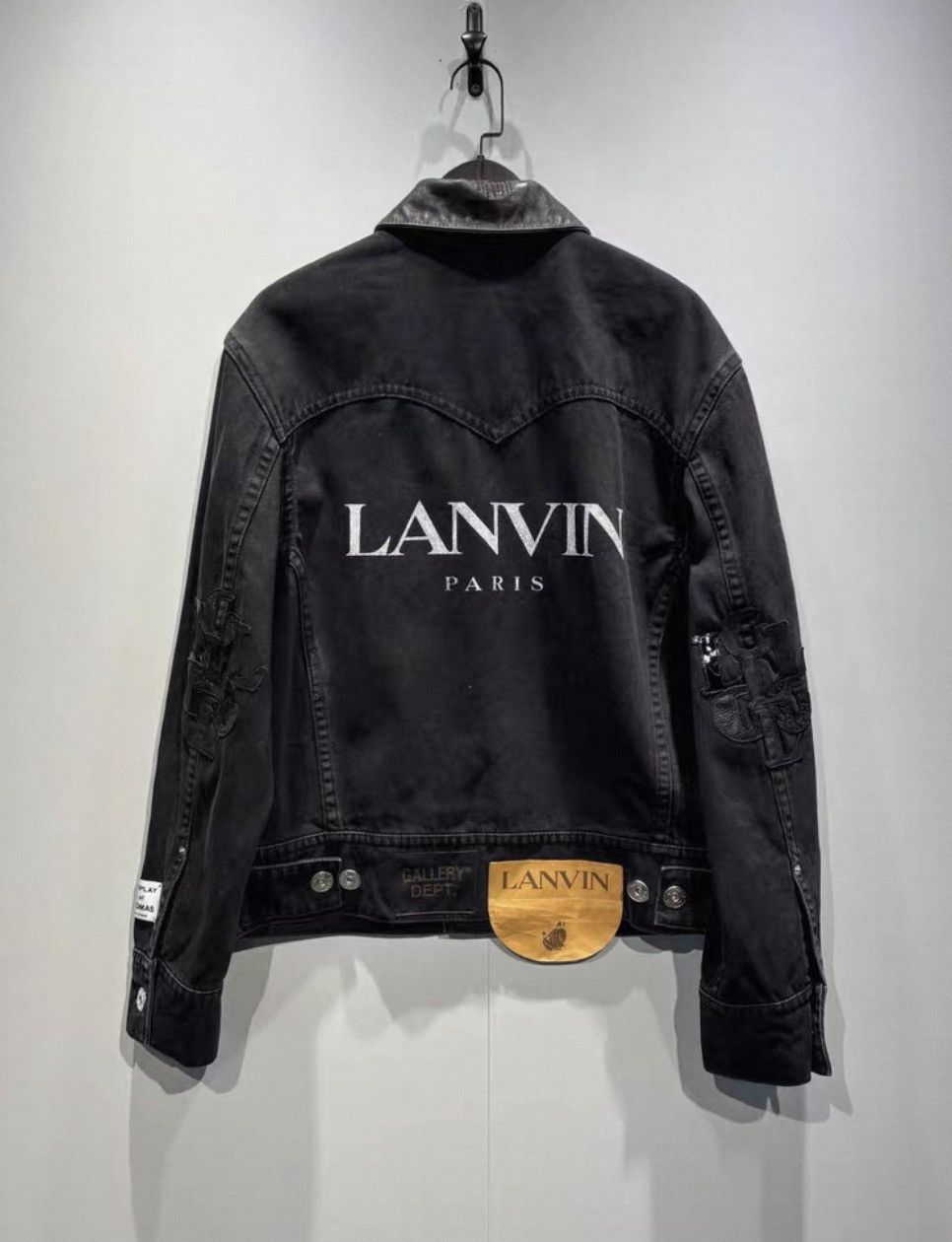 Lanvin Lanvin x Gallery Dept. Black Denim Jacket -2507 Size US M / EU 48-50 / 2 - 2 Thumbnail