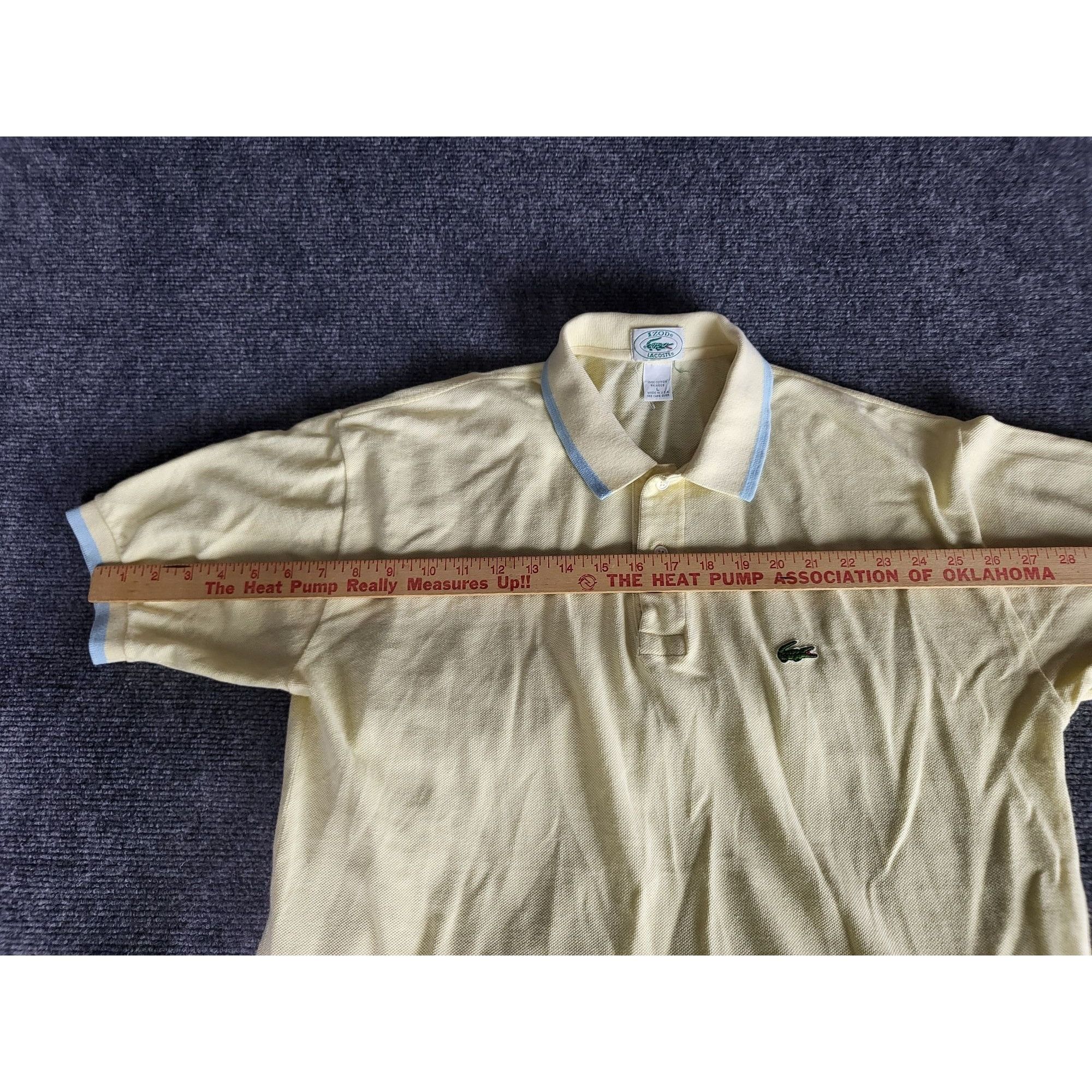 Lacoste Vtg Izod Lacoste Polo Shirt Men Sz L Yellow Embroidered Clas Size US L / EU 52-54 / 3 - 6 Thumbnail