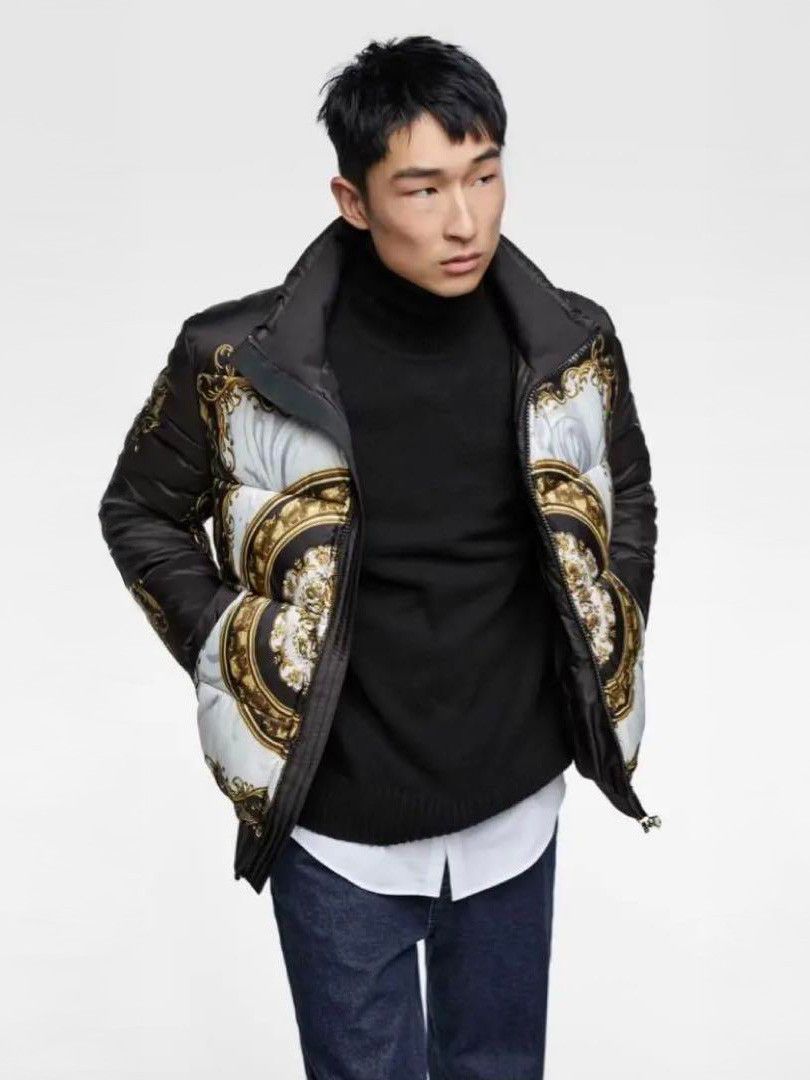 Zara ZARA Baroque-Style Printed Puffer Coat (2019) Size US L / EU 52-54 / 3 - 3 Thumbnail