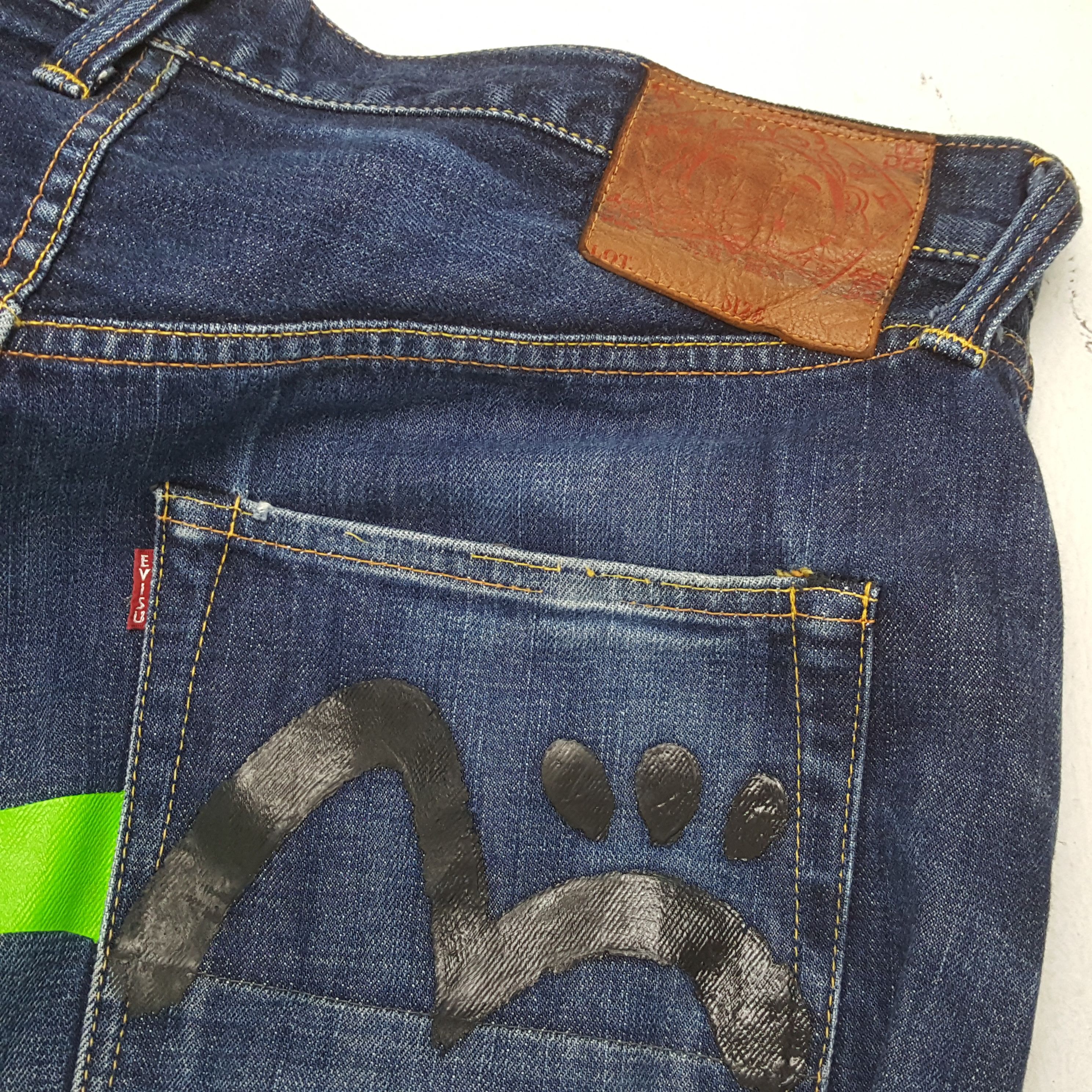 Evisu × Japanese Brand × Vintage Vintage EVISU Japanese Brand Daicock Custom Style Jeans Size US 35 - 15 Thumbnail