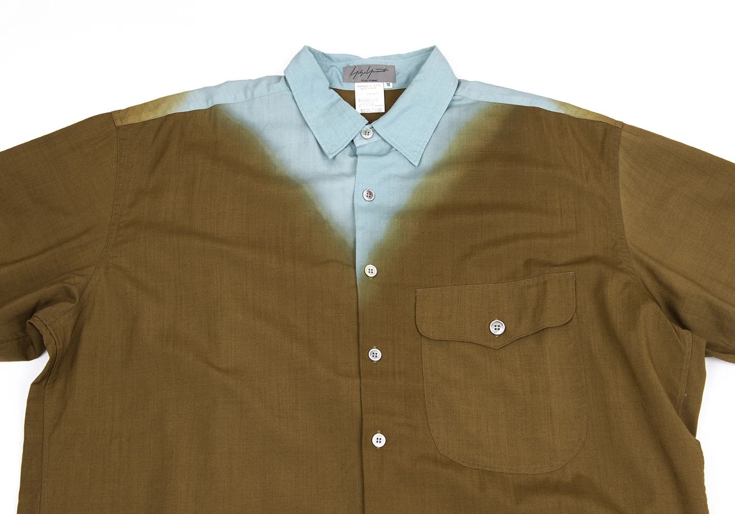 Yohji Yamamoto Yohji Yamamoto Wool Gradient Long Sleeve Shirt Size US M / EU 48-50 / 2 - 2 Thumbnail