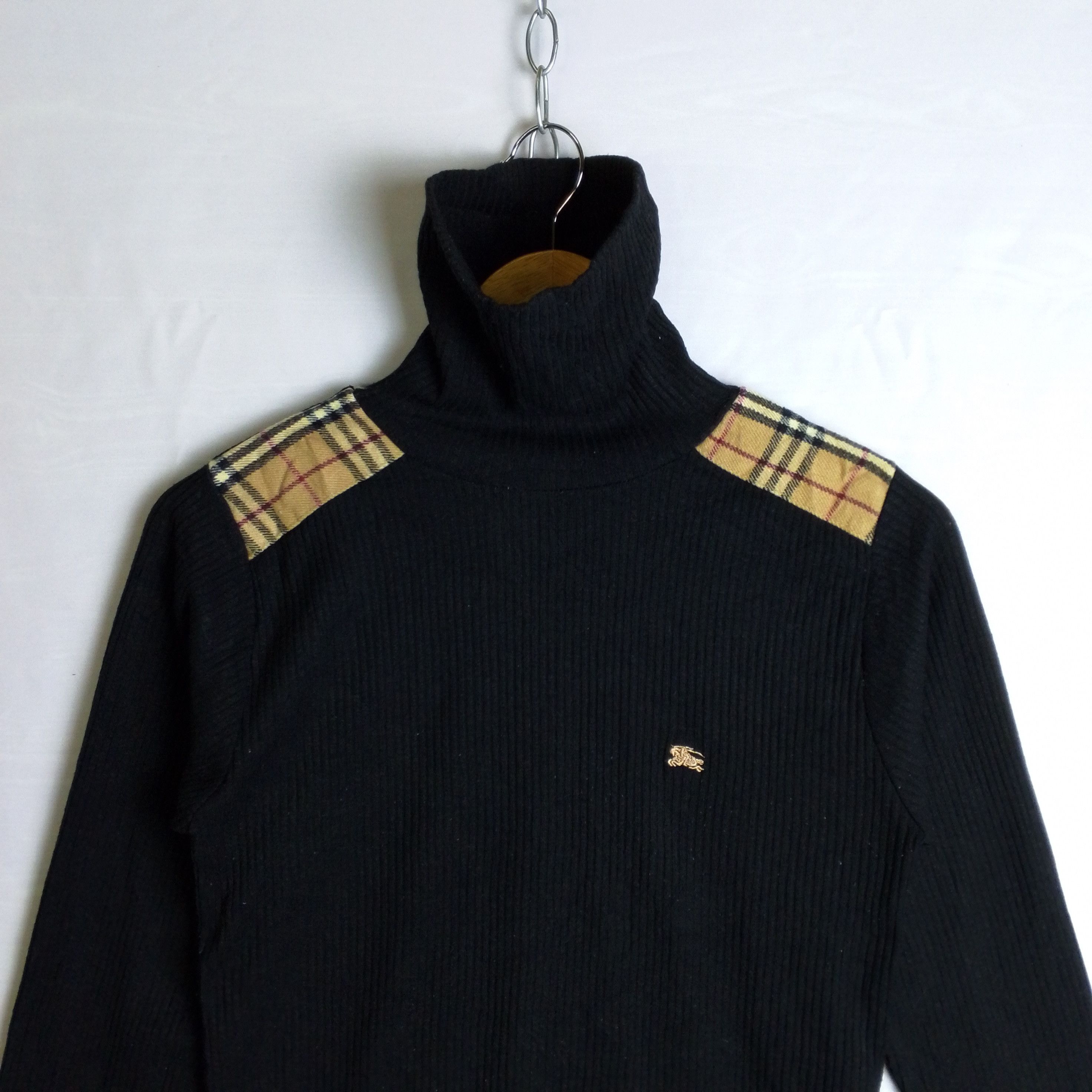 Burberry Burberry Nova Check Turtleneck Waffle Tee Size S / US 4 / IT 40 - 2 Thumbnail