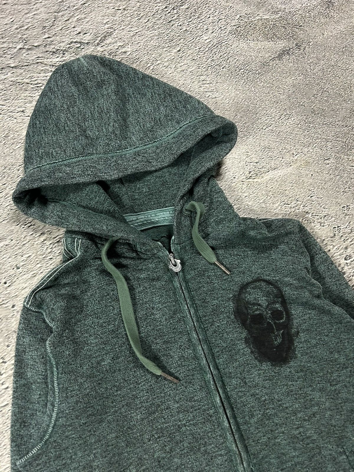 True Religion True Religion zip hoodie vintage Skull Green studded Size US XL / EU 56 / 4 - 3 Thumbnail