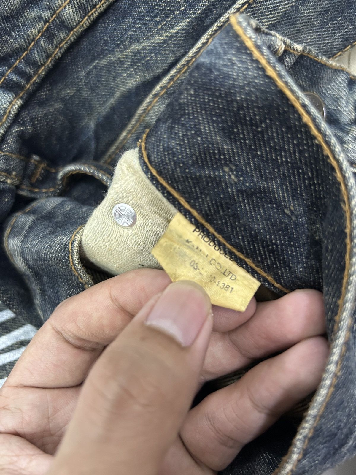 Japanese Brand × Vintage 💥Vintage K.U.I Japanese Denim Mud Wash Distressed Jeans Size US 32 / EU 48 - 18 Thumbnail
