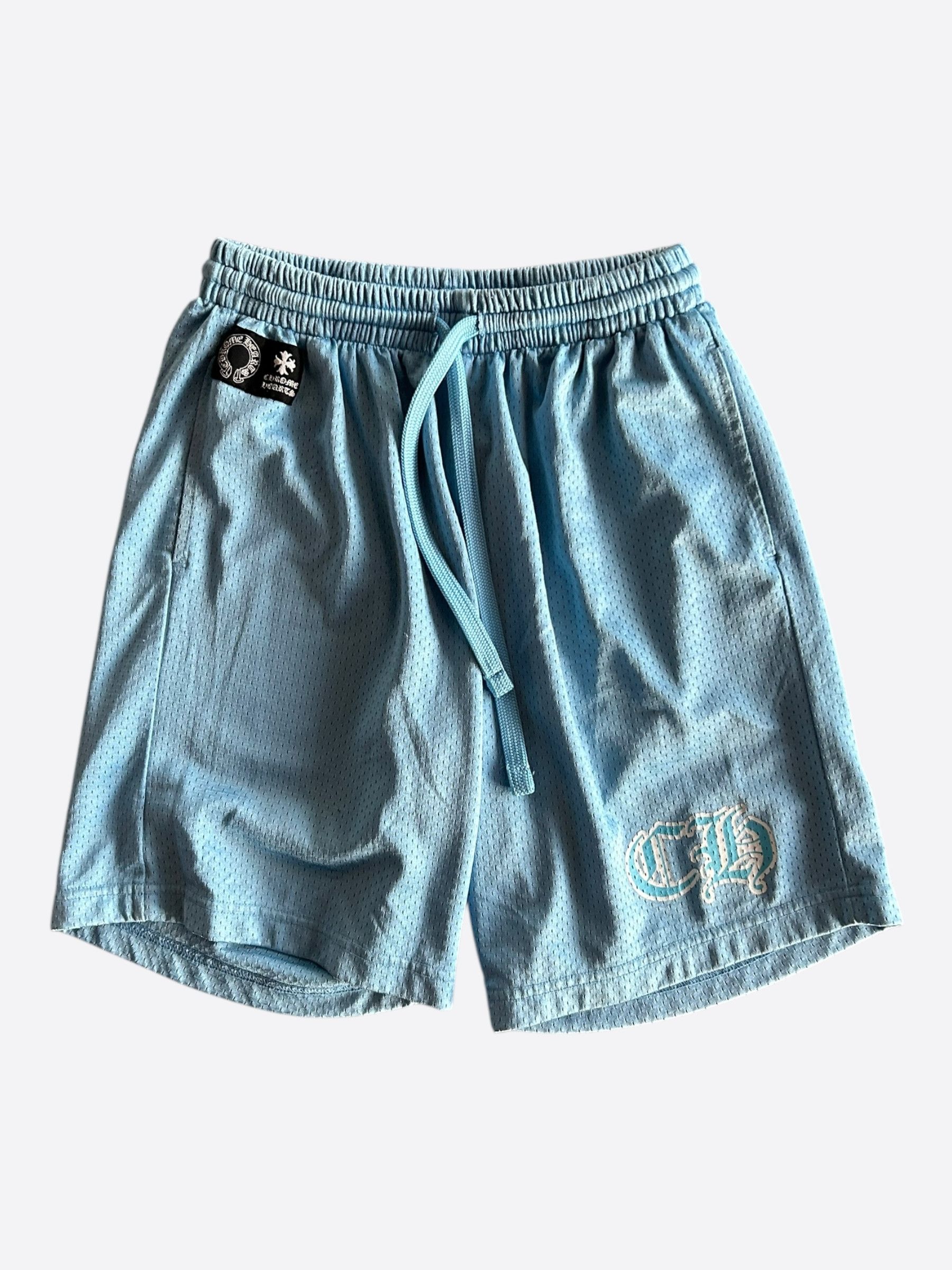 Chrome Hearts Chrome Hearts Blue & White Logo Mesh Shorts Size US 30 / EU 46 - 1 Thumbnail