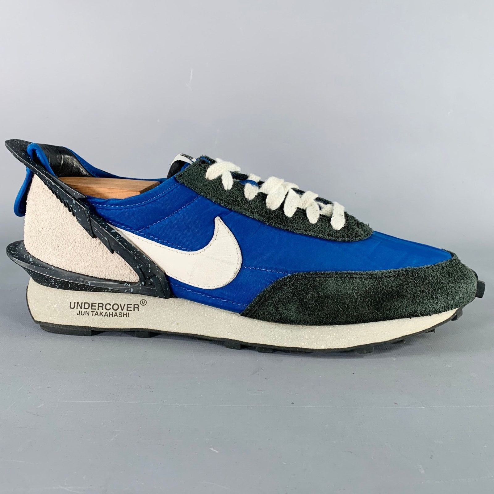 Undercover UNDERCOVER x NIKE Black Blue Color Block Lace-Up Sneakers Size US 10.5 / EU 43-44 - 2 Thumbnail