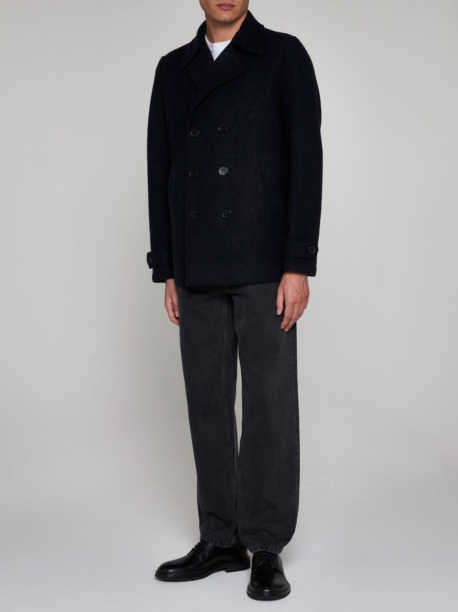 Harris Wharf London o1s22i1n1024 Double-Breasted Wool Coat in Blue Size US S / EU 44-46 / 1 - 2 Thumbnail