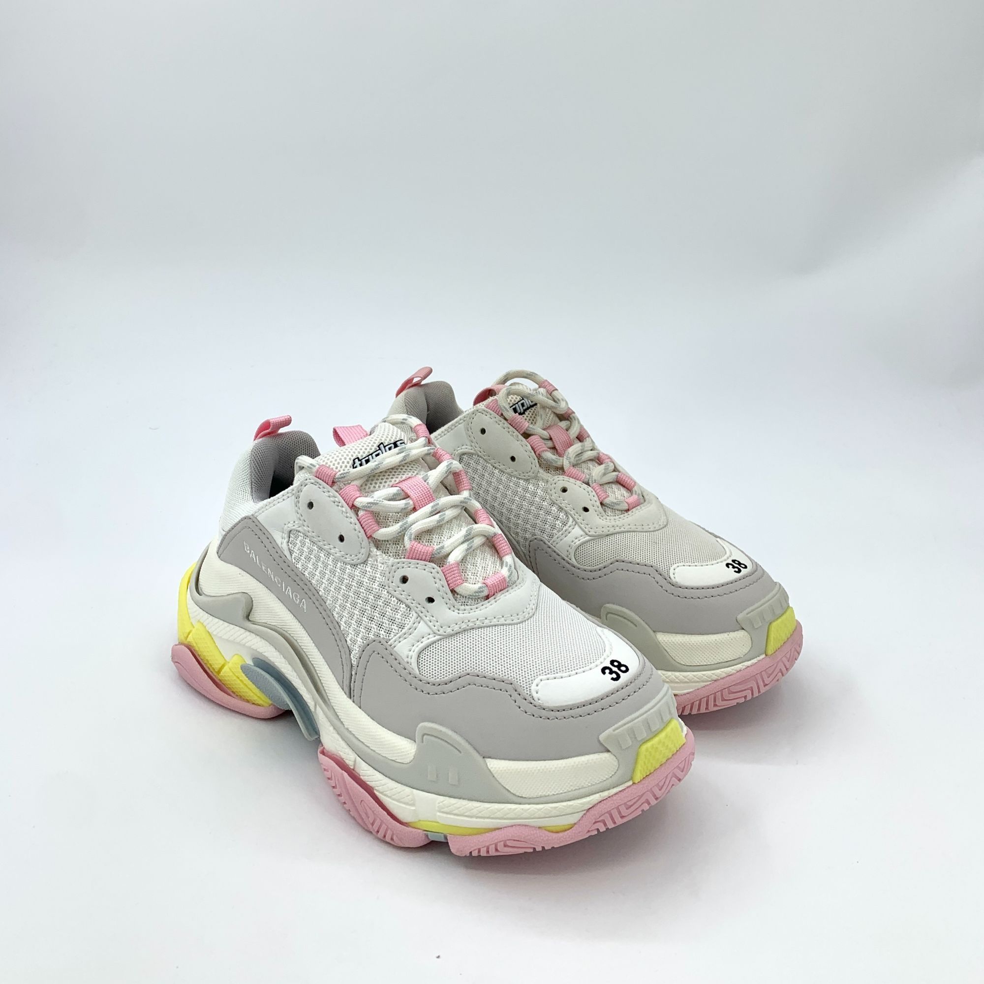 Balenciaga Balenciaga Triples Pastel Low-Top Thick Sole Sneakers (Size Size US 8 / IT 38 - 7 Thumbnail