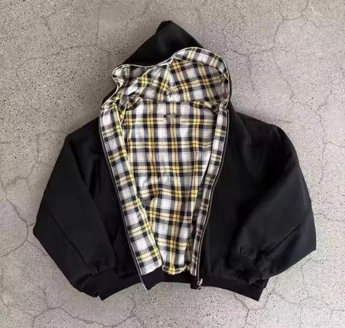 Other Double Sided Korean Yellow Plaid Swag Warm Hoodies Jackets Size US XL / EU 56 / 4 - 1 Thumbnail