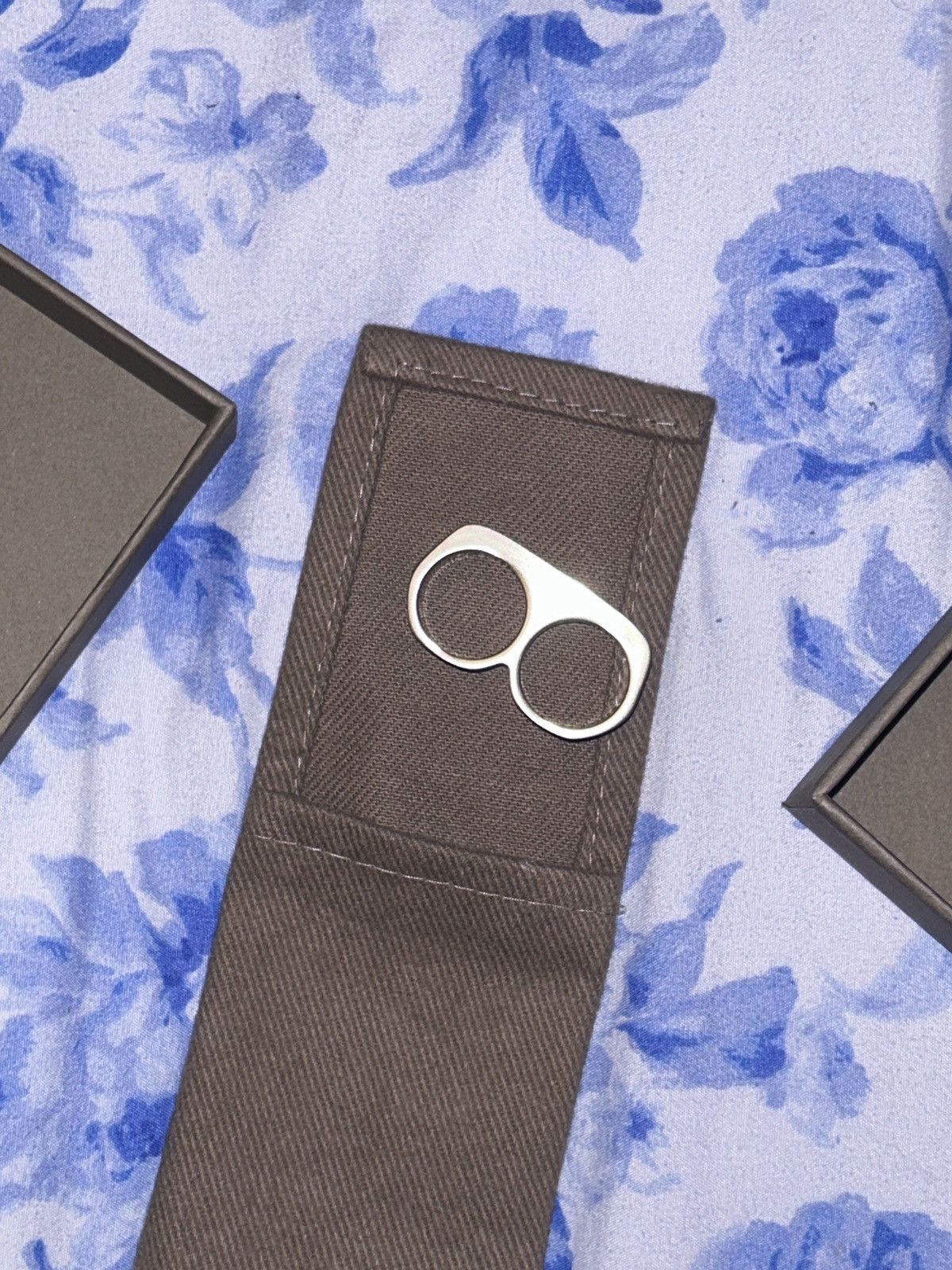 Rick Owens Silver Double Grill Ring