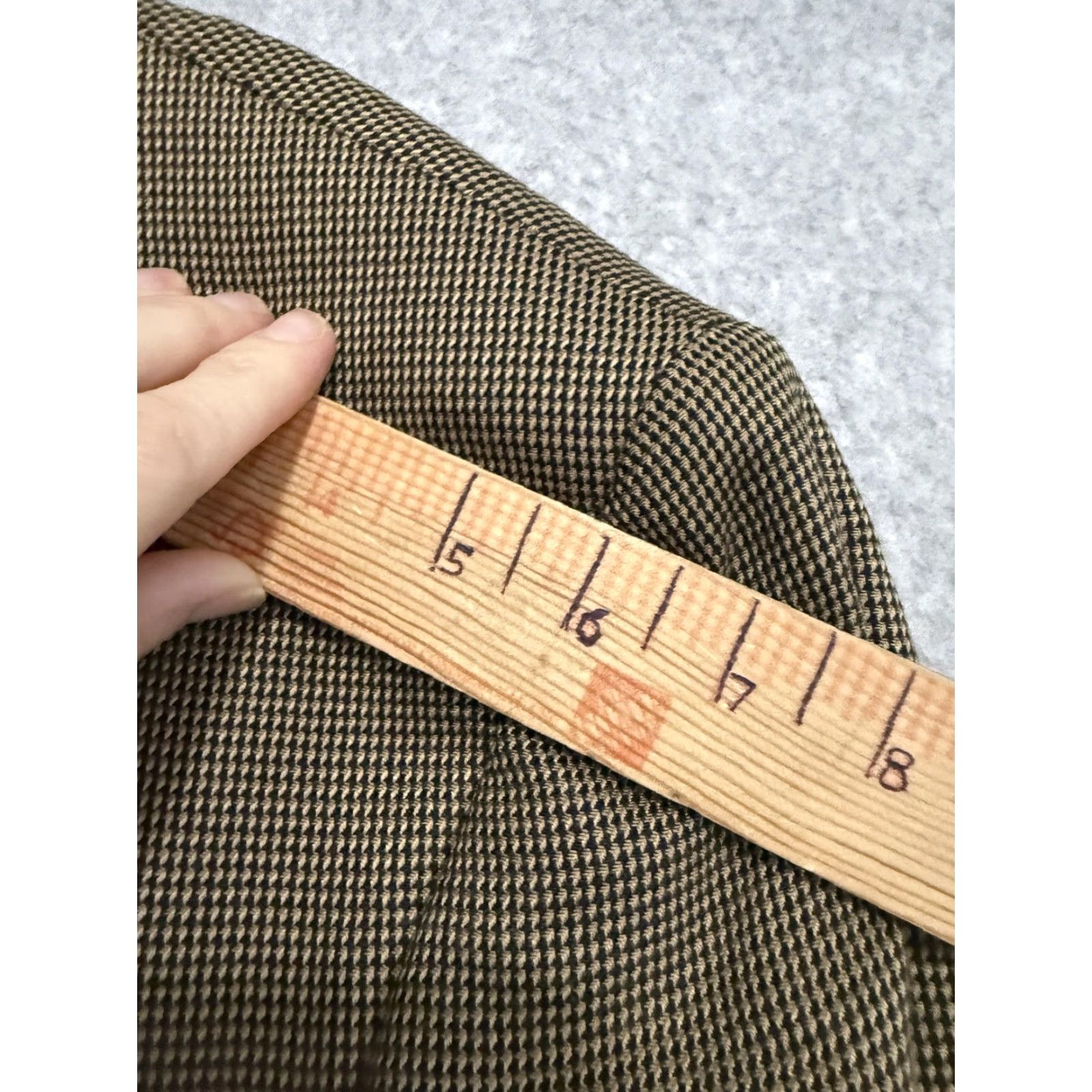 Doublet J. Riggings Blazer Sport Coat Mens 42L Brown Wool Check Double Breasted USA Coat Shirt Jacket? Size 42R - 4 Thumbnail