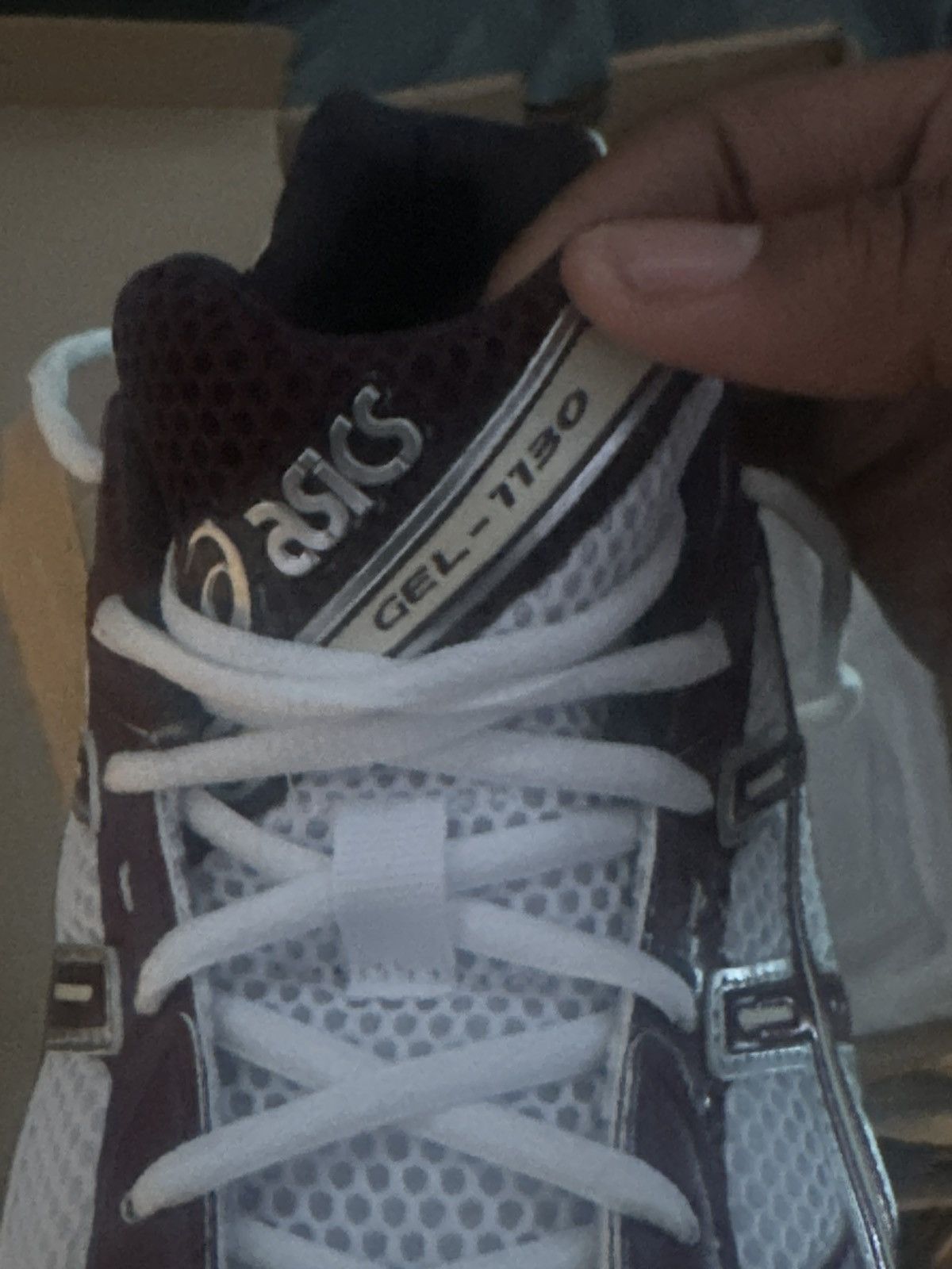 Asics Asics white maroon Size US 13 / EU 46 - 9 Thumbnail