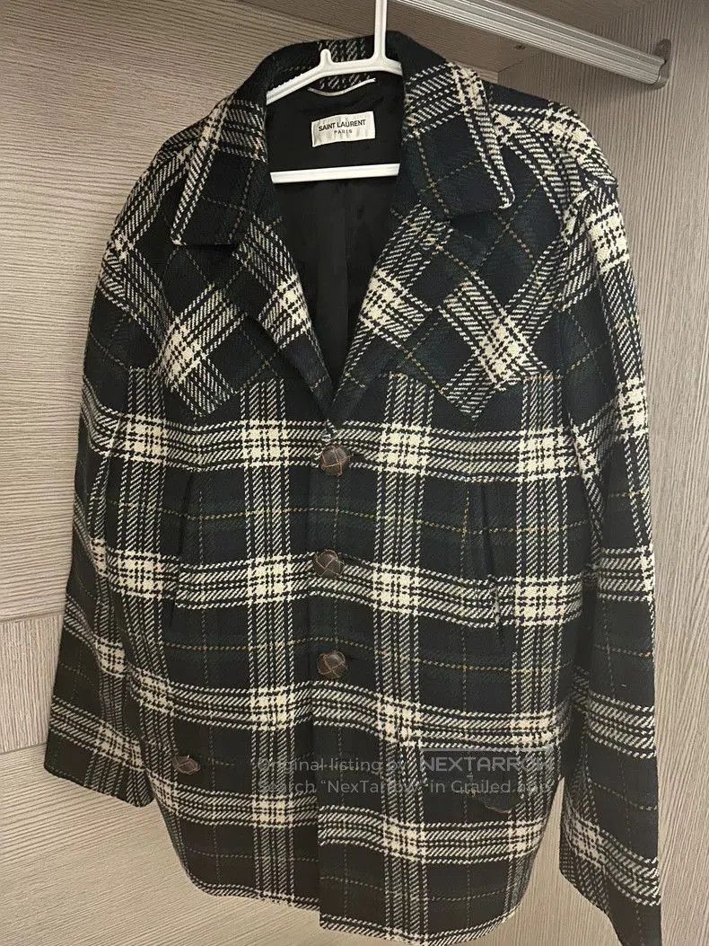 Saint Laurent Paris Saint Laurent Plaid Double-Breasted Blazer. Size US M / EU 48-50 / 2 - 4 Thumbnail