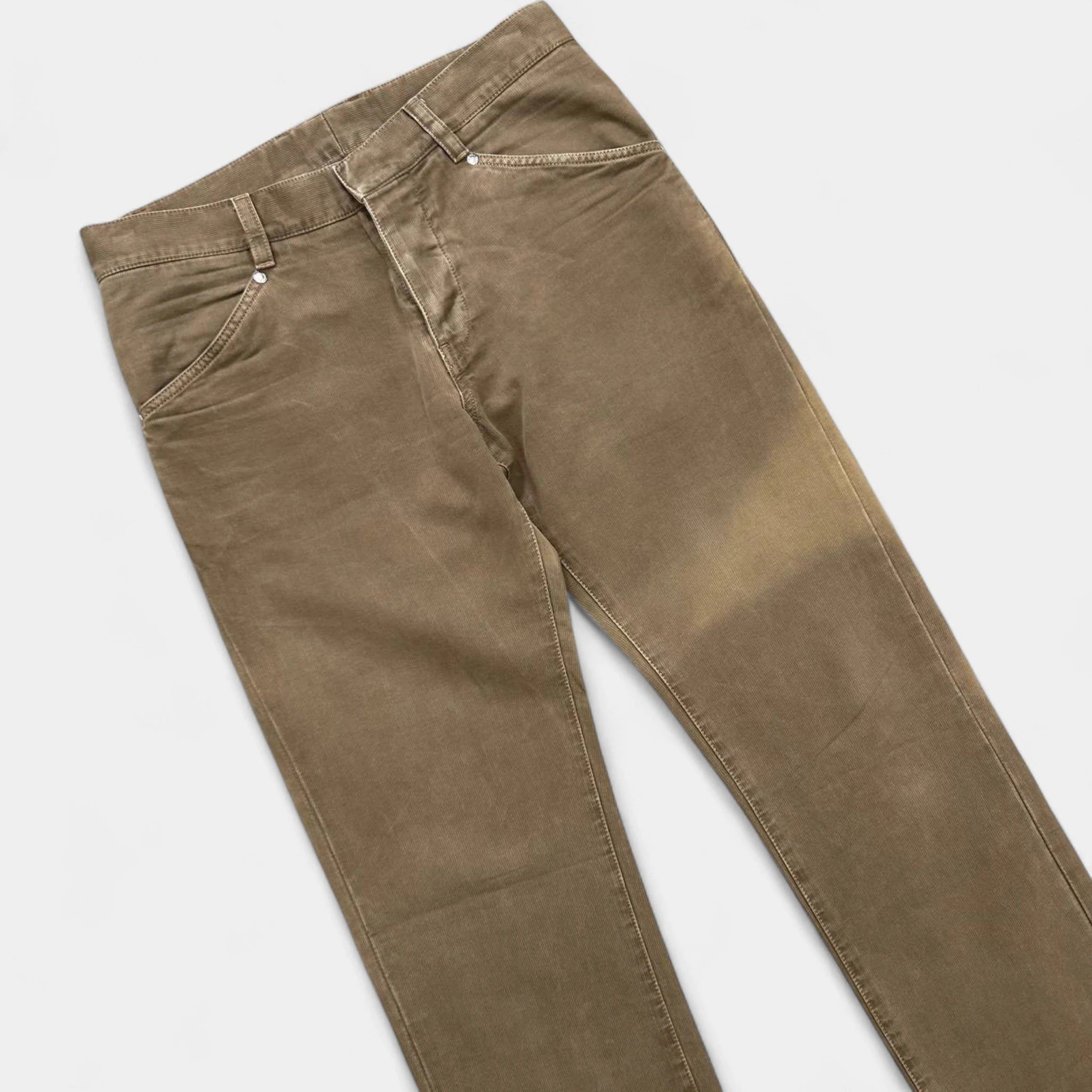 Prada Prada Brown Corduroy Straight Leg Pants Size US 28 / EU 44 - 2 Thumbnail