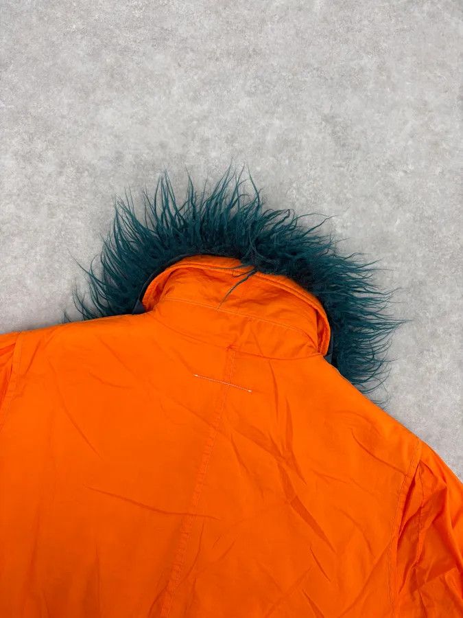 Maison Margiela AW2018 Maison Margiela Orange Navy Fur Collar Bomber Jacket Size US M / EU 48-50 / 2 - 6 Thumbnail