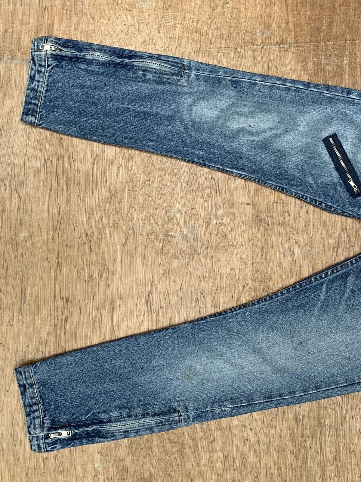 Beauty Beast × If Six Was Nine × Japanese Brand Bit Blue Distressed Multizipper Denim Pants Size US 28 / EU 44 - 9 Thumbnail
