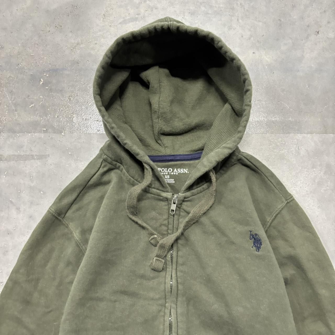 U.S. Polo Assn. × Vintage Crazy Vintage Y2K/2000s Olive Green U.S. Polo Assn. Streetwear Zip Up Hoodie! Size US XS / EU 42 / 0 - 2 Thumbnail