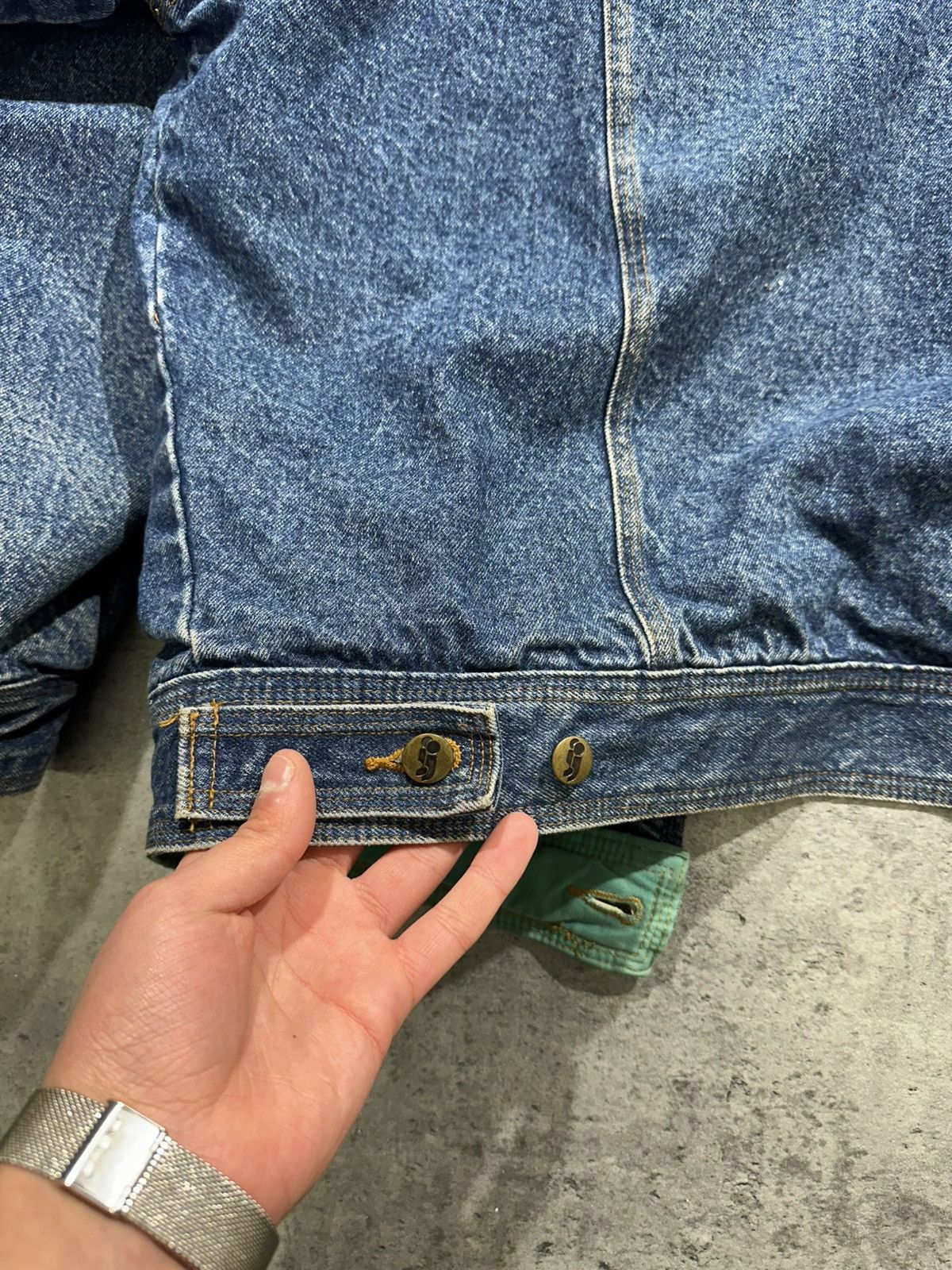 Japanese Brand Vintage Japan Style Warm Denim Bomber Jacket Size US L / EU 52-54 / 3 - 8 Thumbnail