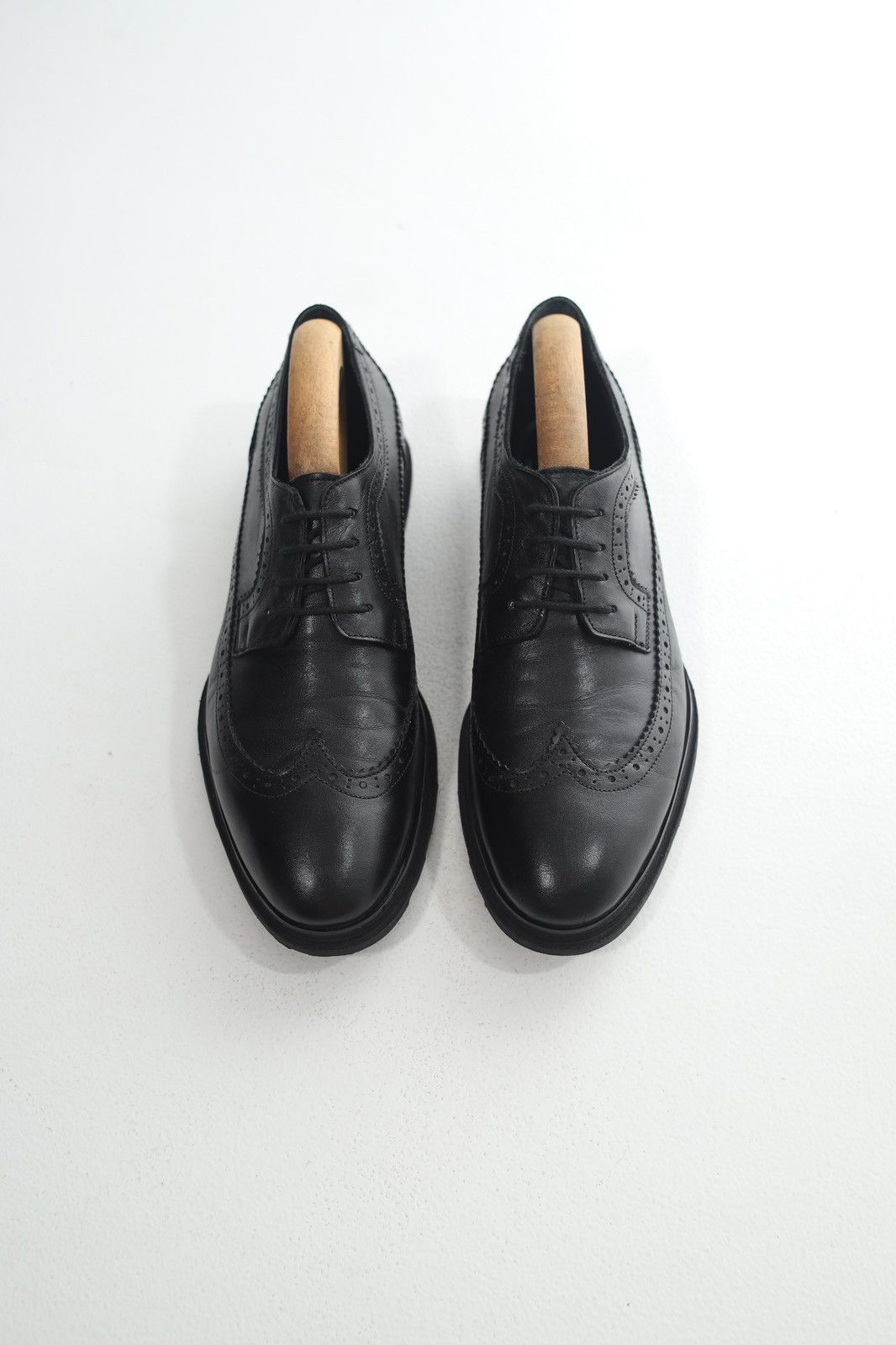 Prada PRADA Derby Leather Shoes Lace Rubber Sole Black Men’s Size US 8 / EU 41 - 2 Thumbnail