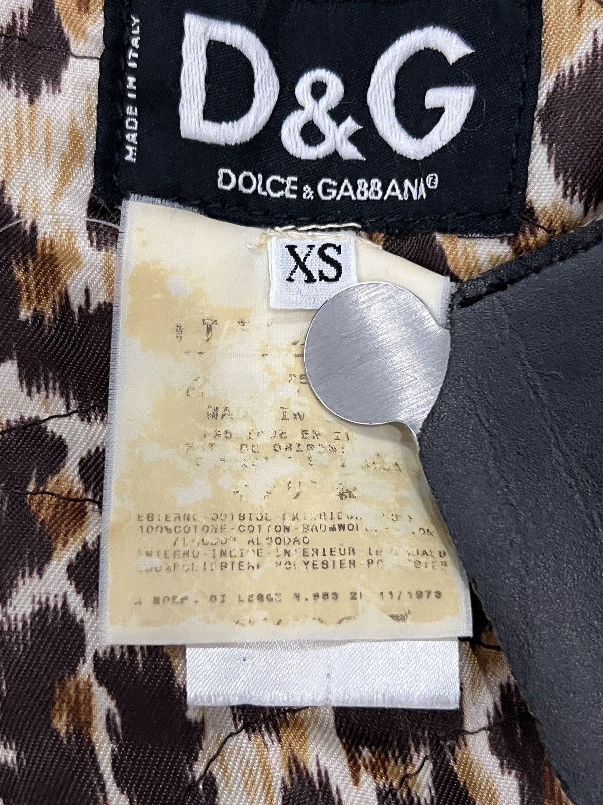 Dolce & Gabbana Dolce & Gabbana D&G 2004 Leopard Lined Denim Jacket Size US XS / EU 42 / 0 - 13 Thumbnail