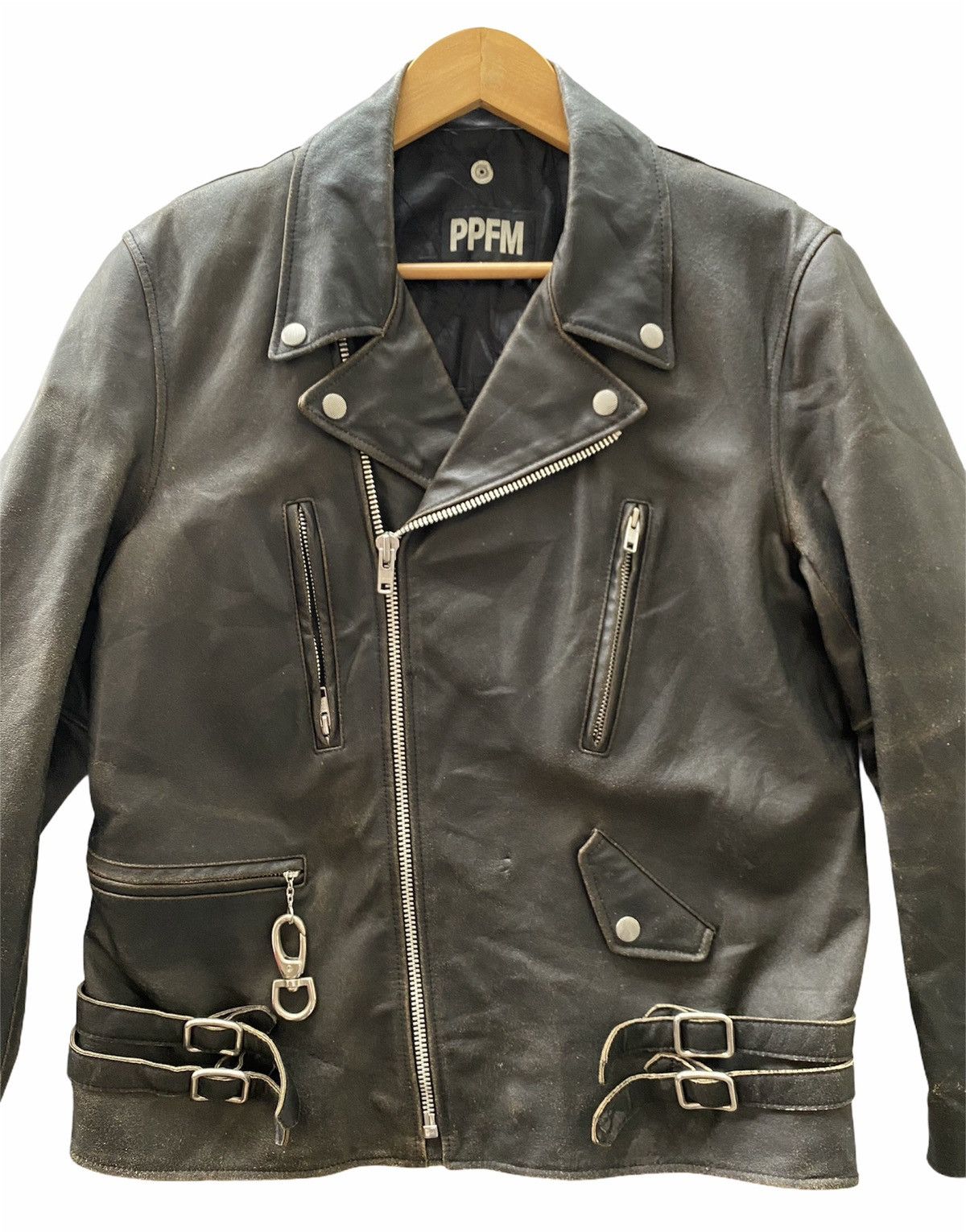 PPFM PPFM Double Collar Punk Rocker Leather Jacket Size US M / EU 48-50 / 2 - 2 Thumbnail