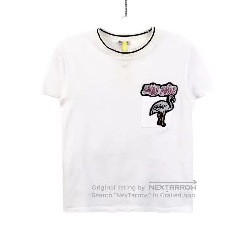 Miu Miu Miu Miu Colorful Cotton T-Shirt XS . Size XS / US 0-2 / IT 36-38 - 1 Thumbnail