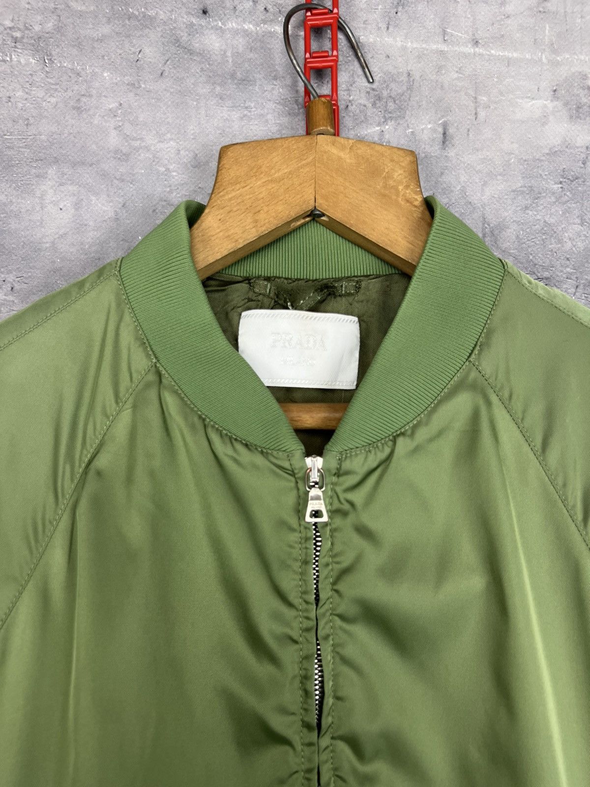 Prada Prada Milano 2014 Metallic Green Nylon Bomber Jacket Size M Size US M / EU 48-50 / 2 - 5 Thumbnail