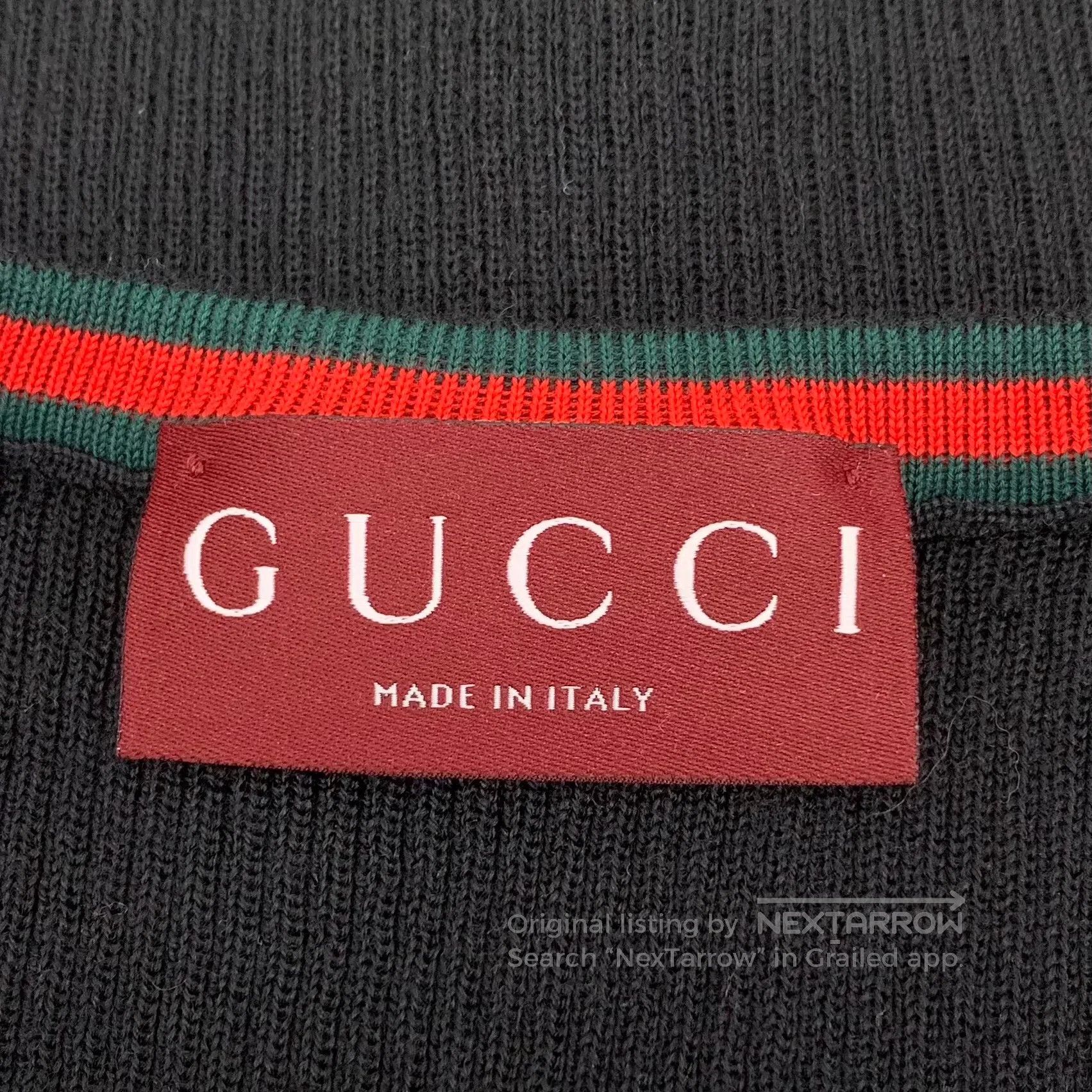 Gucci Guicci Black wool single-breasted long sleeve knit cardiga Size L / US 10 / IT 46 - 7 Thumbnail