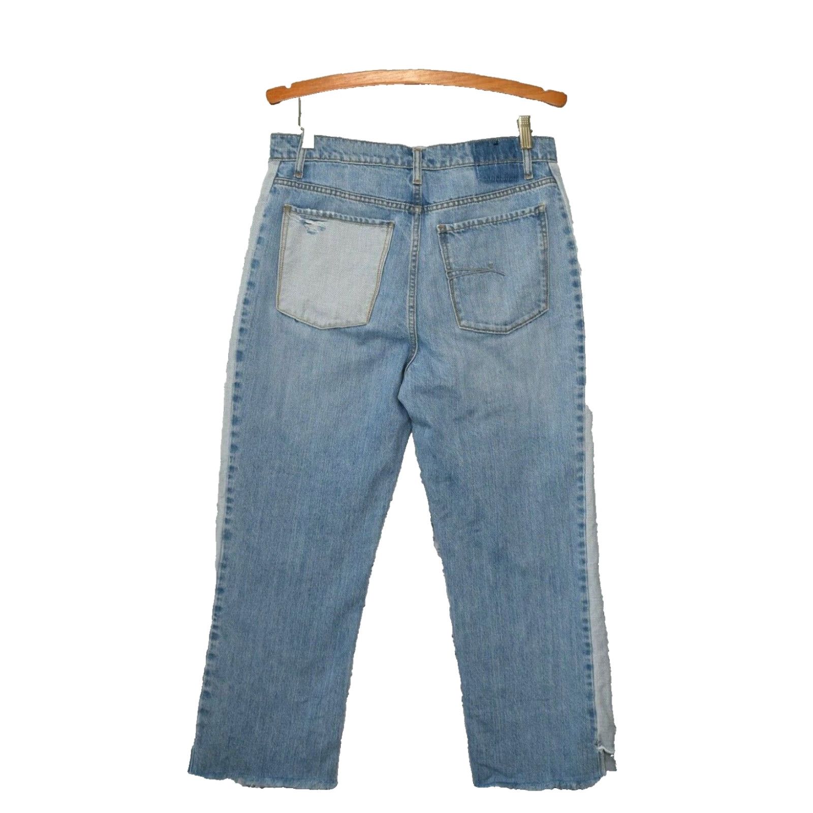 Nobody Denim Nobody Denim Jeans Two Toned Distressed High Rise 32x26 Blue Denim Straight Womens Keyboard: 32x26? Size 24" / US 00 / IT 34 - 2 Thumbnail