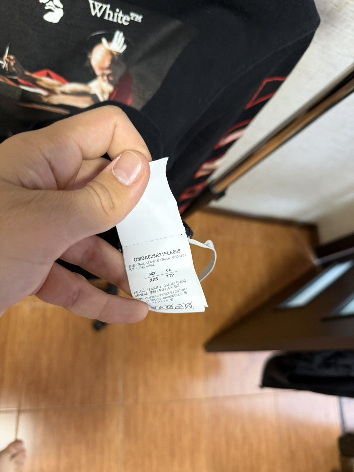 Off-White OFF WHITE CARAVAGGIO BLACK SWEATSHIRT Size US XXS / EU 40 - 8 Thumbnail