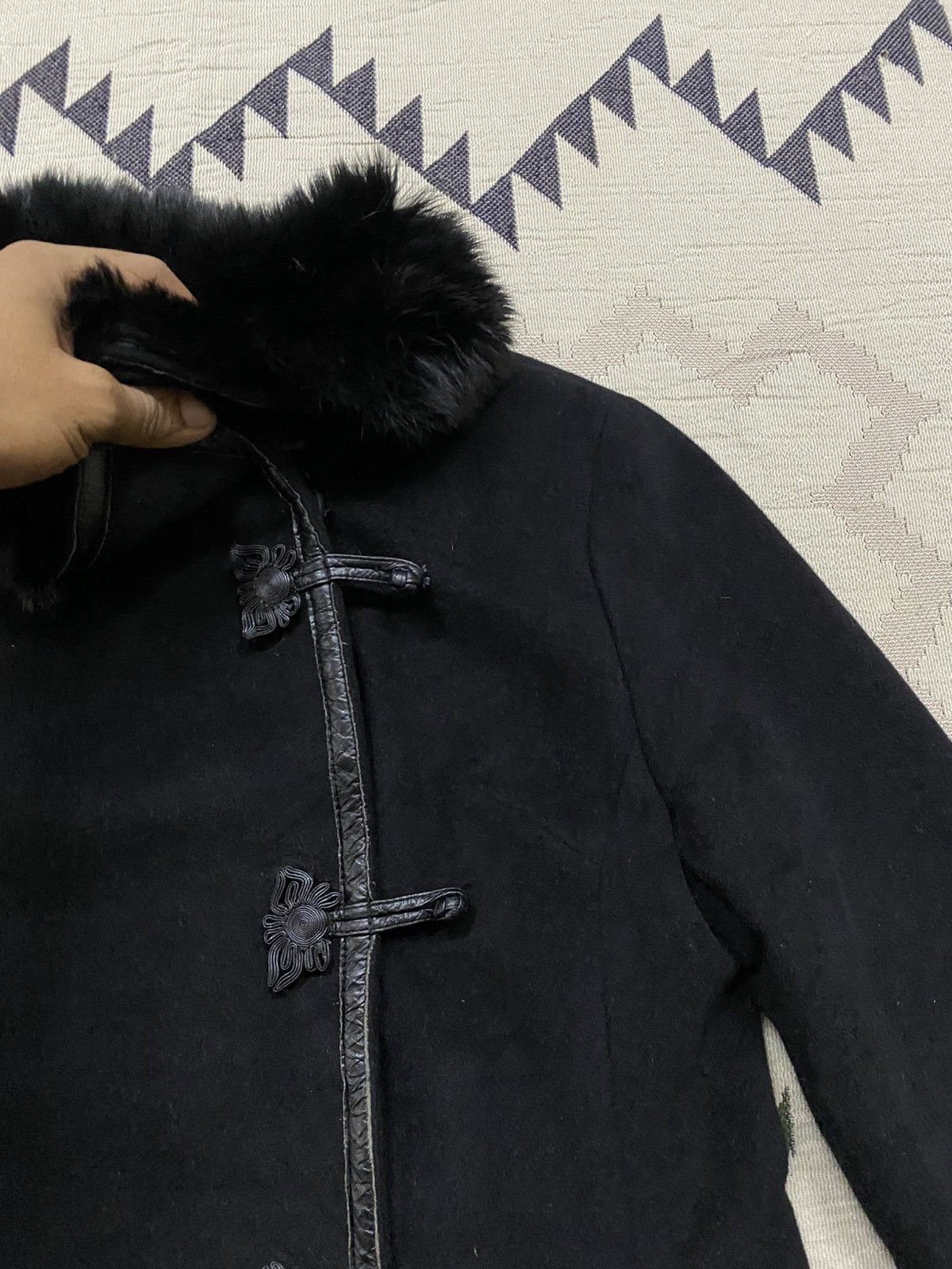 Vivienne Tam 90s VIVIENNNE TAM CHINESE KNOT FUR ANGORA WOOL BLEND JACKET Size M / US 6-8 / IT 42-44 - 7 Thumbnail