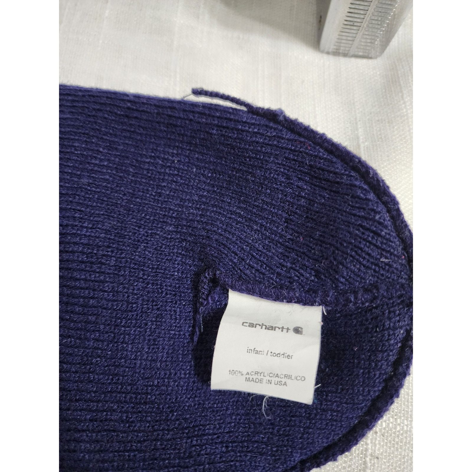 Carhartt Carhartt Knit Beanie Navy infant/toddler Solid Pattern Size ONE SIZE - 5 Thumbnail