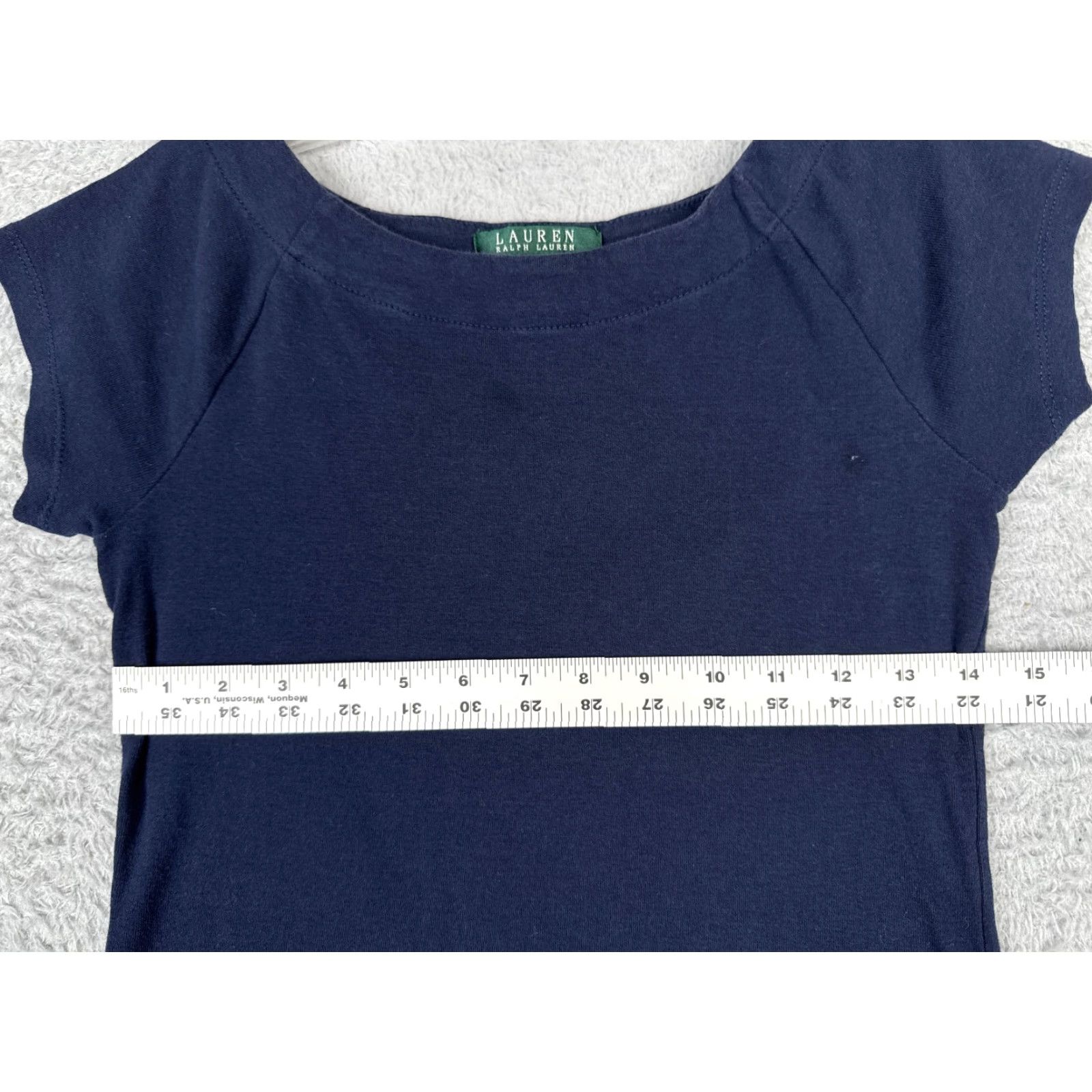 Ralph Lauren Lauren Ralph Lauren Shirt Juniors Medium Blue Cotton Short Sleeve Round Nec READ Size M / US 6-8 / IT 42-44 - 7 Thumbnail