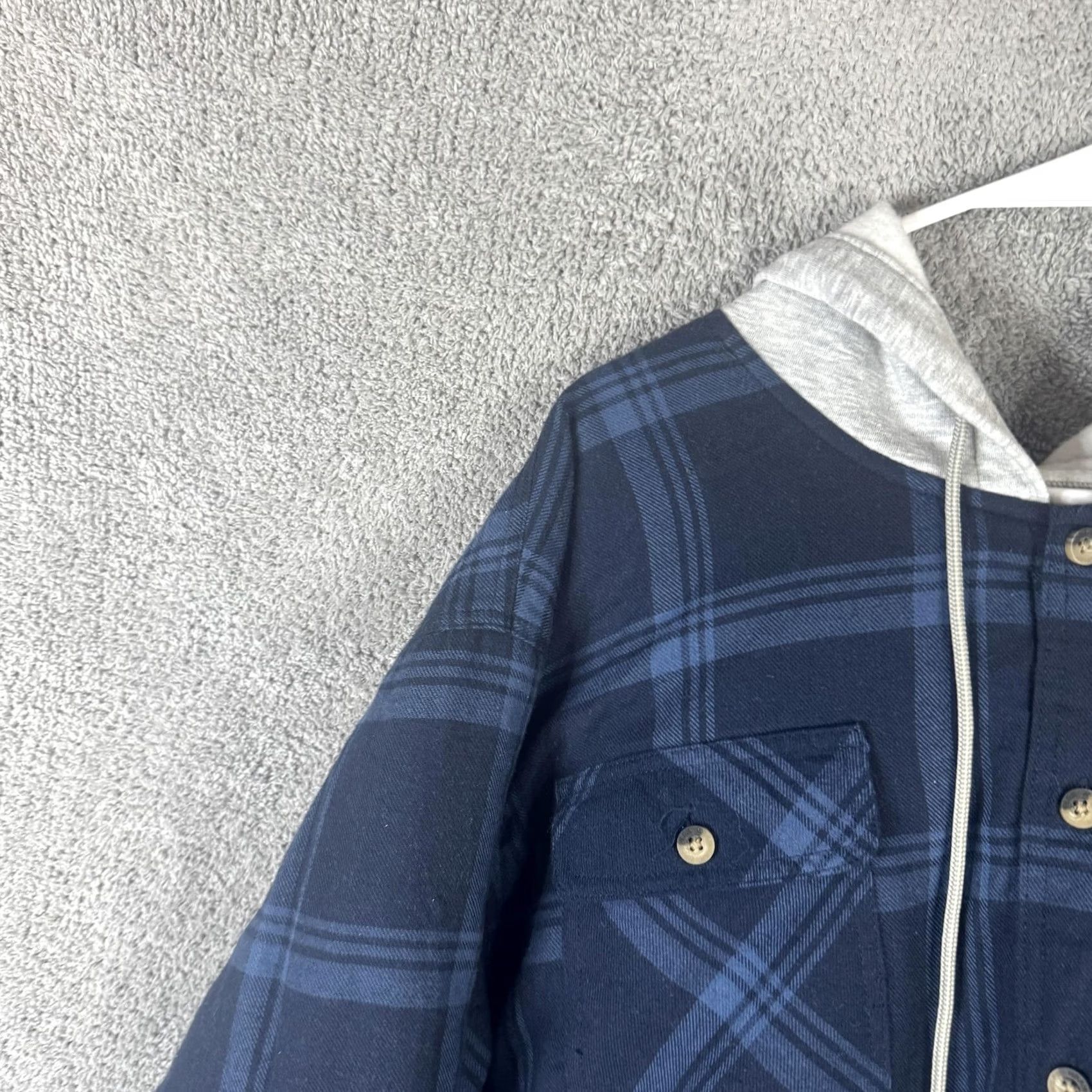 Wrangler Wrangler Jacket Mens 2XL Blue Plaid Flannel Hooded Quilted Lined Shacket Outdoor Size US XXL / EU 58 / 5 - 5 Thumbnail