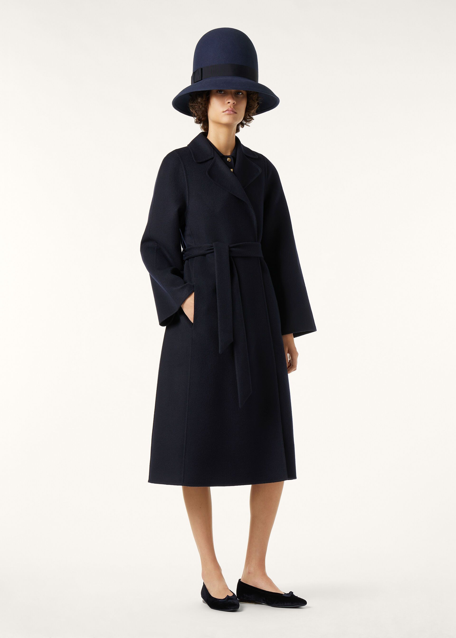 Loro Piana os11x0326 FAQ5816 Francesca Coat in Blue Navy Size S / US 4 / IT 40 - 4 Thumbnail