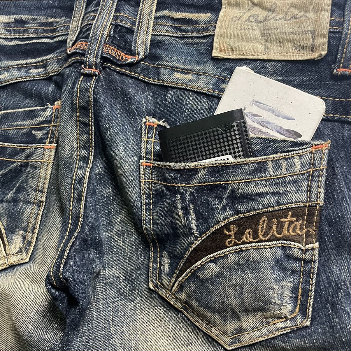 If Six Was Nine × Japanese Brand × Le Grande Bleu (L.G.B.) 🇯🇵 LOLITA RUSTY SUPER FLARE DENIM PANTS Size 30" / US 8 / IT 44 - 15 Thumbnail