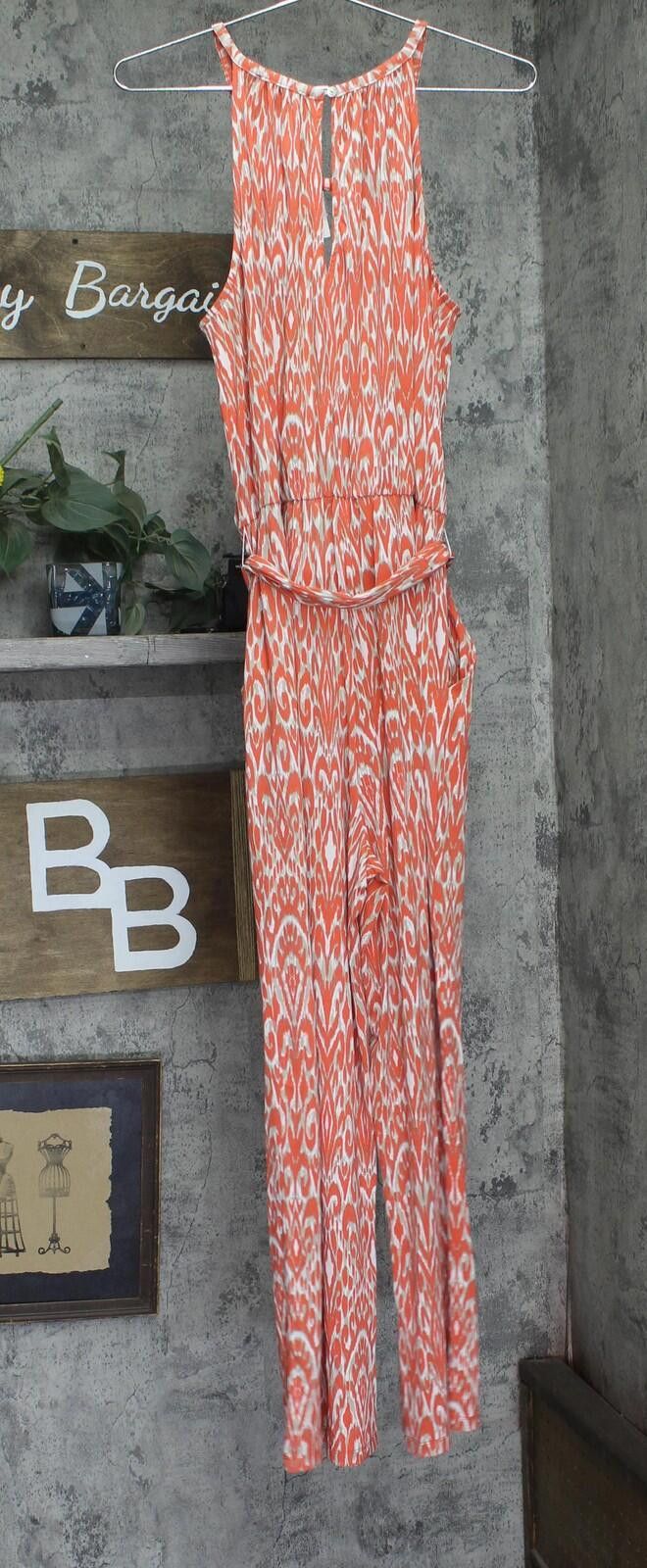 Other Nwt Studio By Jpr Knit Jumpsuit Peach Echo Orange Multi L Size 36" / US 14 / IT 50 - 2 Thumbnail