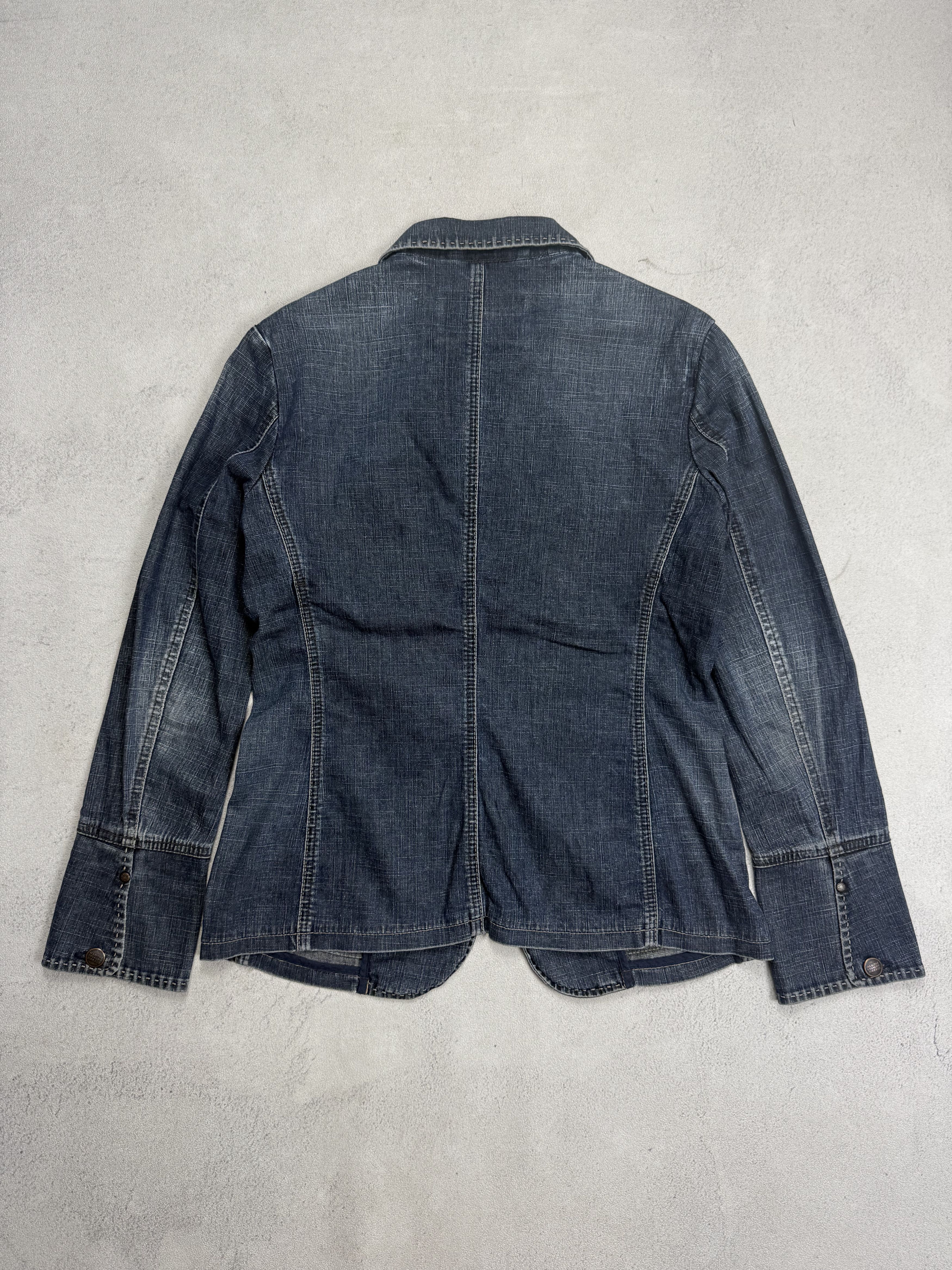 Marithe + Francois Girbaud Vintage Marithe Francois Girbaud Denim Blazer Jacket Size M / US 6-8 / IT 42-44 - 4 Thumbnail