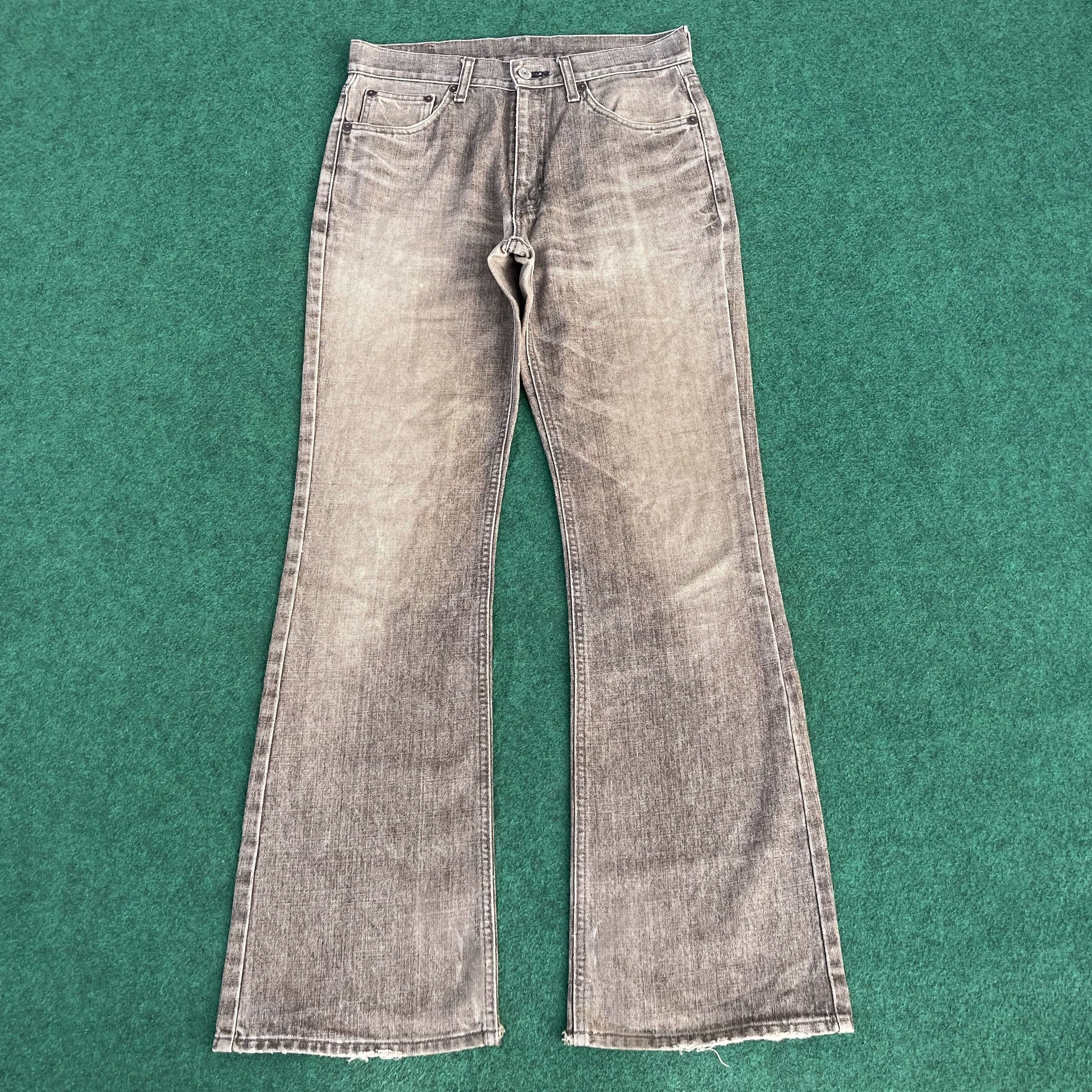image of Vintage Bobson Denim Bootcut Flared Faded Jeans, Men's (Size 30)