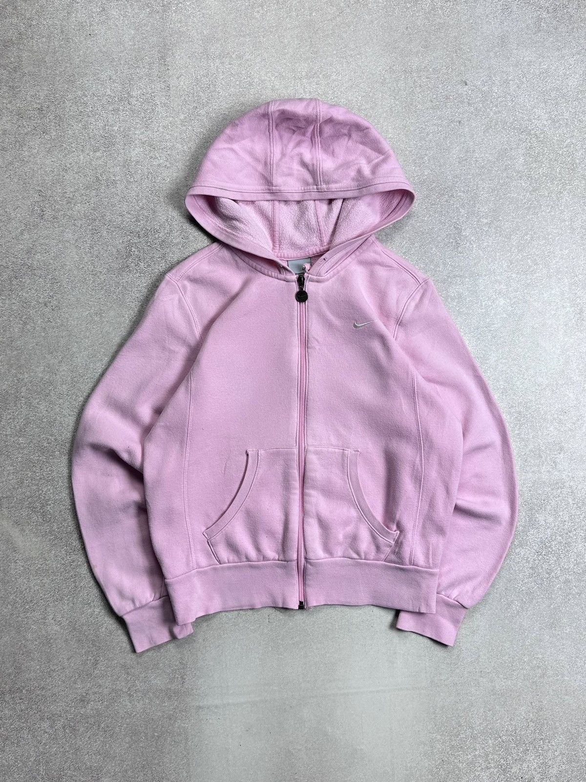 Nike Vintage 90s Nike Cute Zip Pink Hoodie L Size L / US 10 / IT 46 - 1 Thumbnail