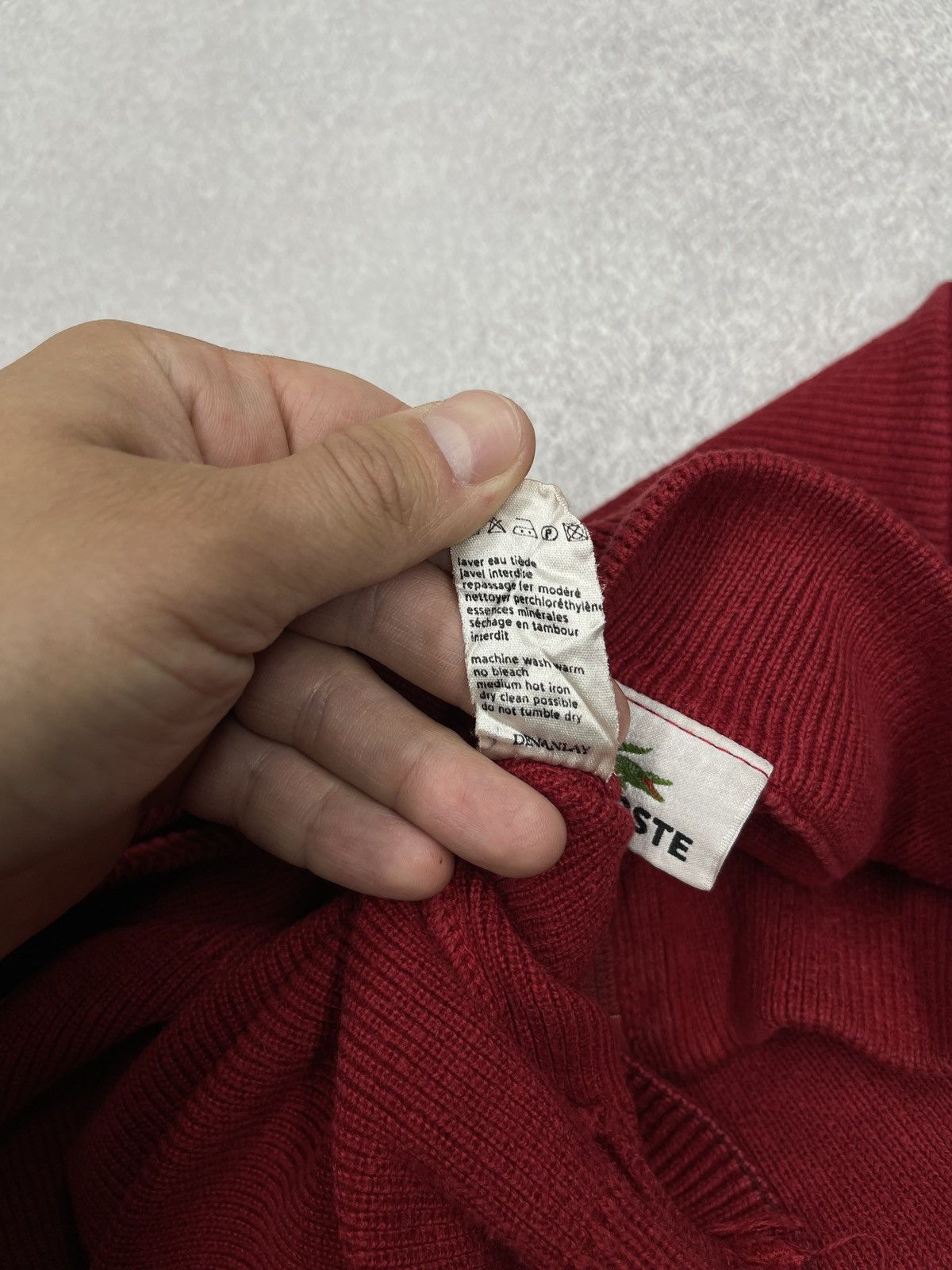Lacoste Vintage Lacoste 1/4 Half Zip Knit Sweater Red Y2K Size L Size US L / EU 52-54 / 3 - 8 Thumbnail
