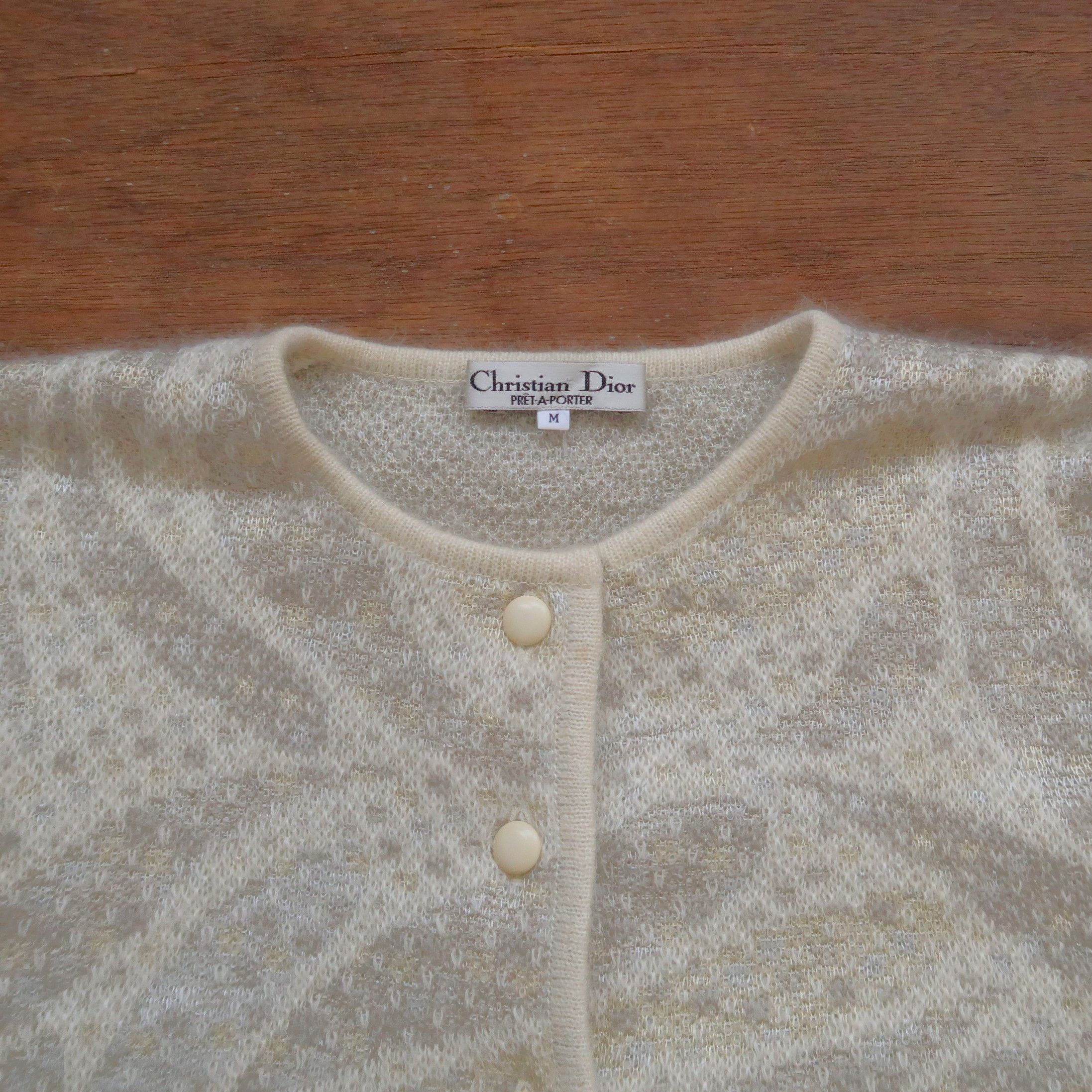 Christian Dior Monsieur Christian Dior Pret a Porter Fuzzy Cardigan Floral Monogram Size US M / EU 48-50 / 2 - 3 Thumbnail
