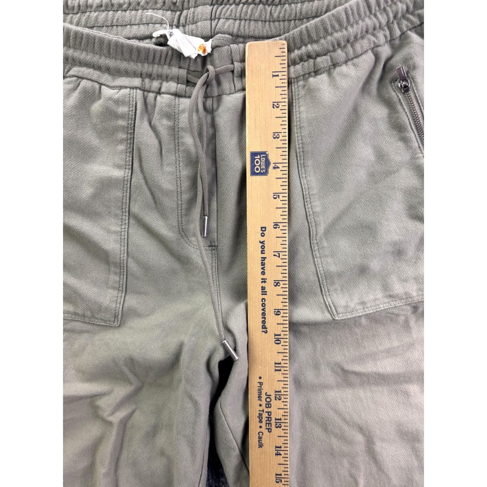 Vintage C&C California Jogger Pants Womens M Green Twill Elastic Waist Pockets Cuffs Regular 28in Inseam Size 32" / US 10 / IT 46 - 4 Thumbnail