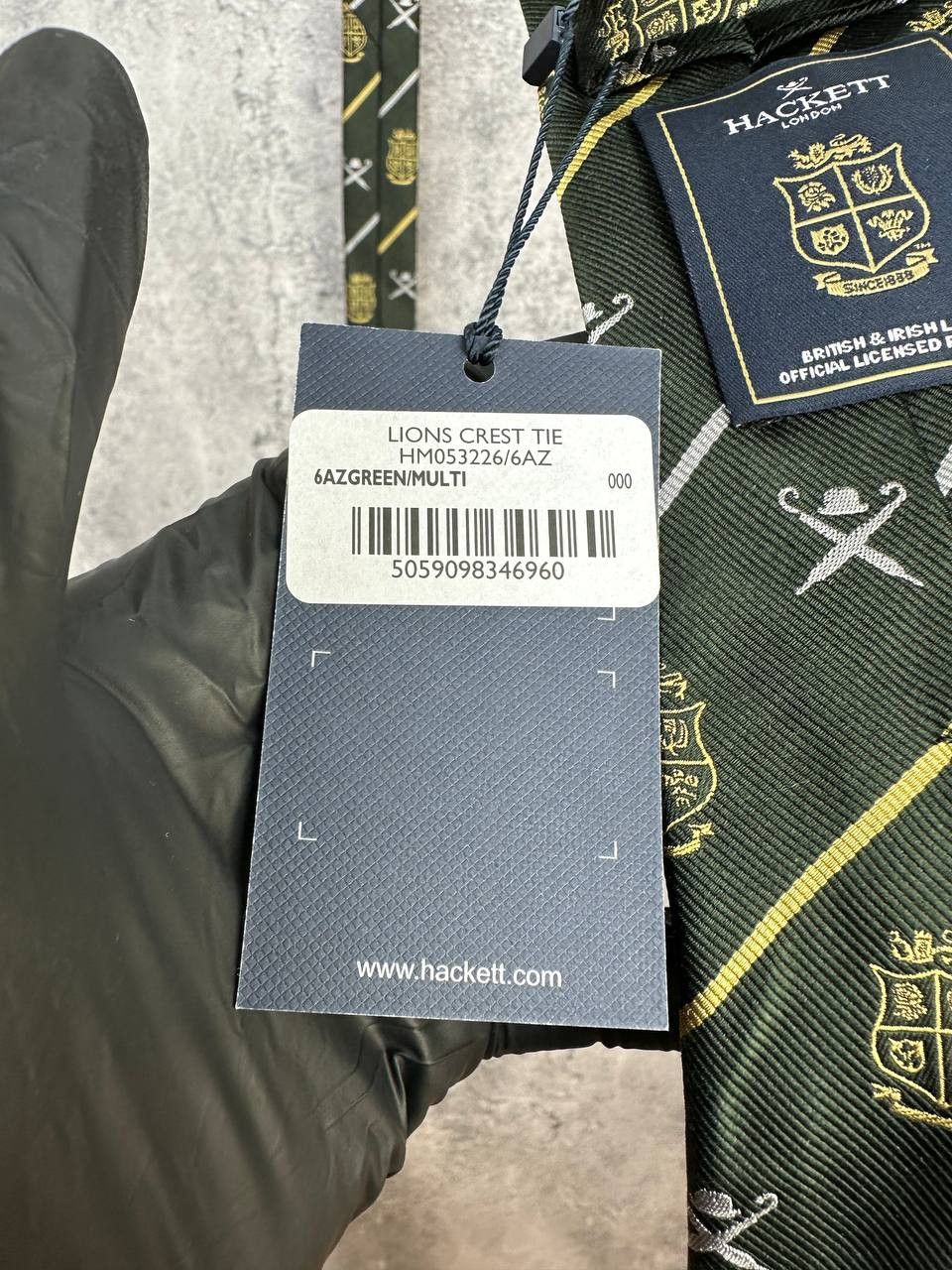 Hackett NWT Hackett London Lions Crest Silk Tie Green Multi One Size Size ONE SIZE - 6 Thumbnail
