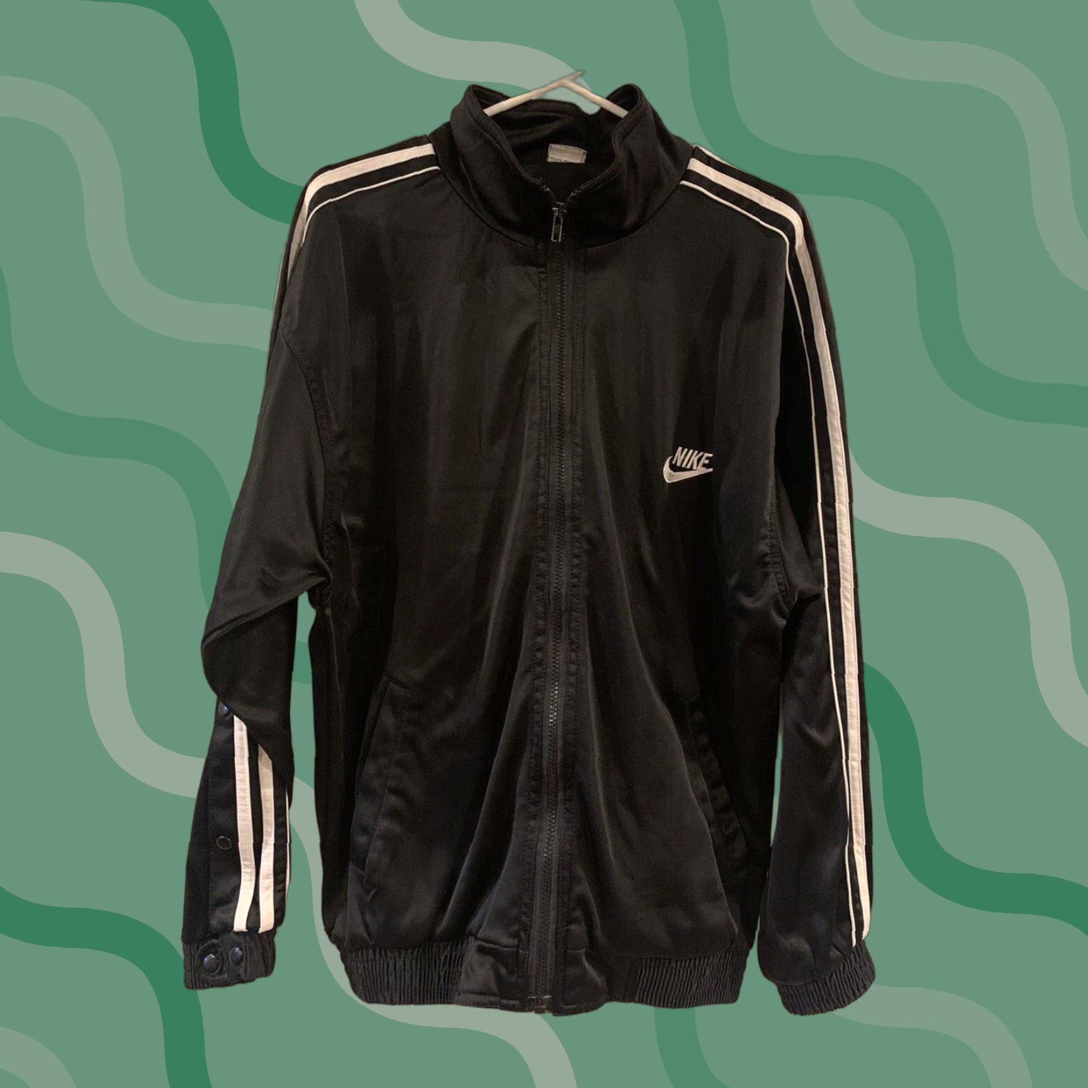 Nike Nike Mens Track Jacket Black White - Size M - Full Zip - Pockets - Athletic Basketball Gym Running - Regular Fit Size US M / EU 48-50 / 2 - 1 Thumbnail